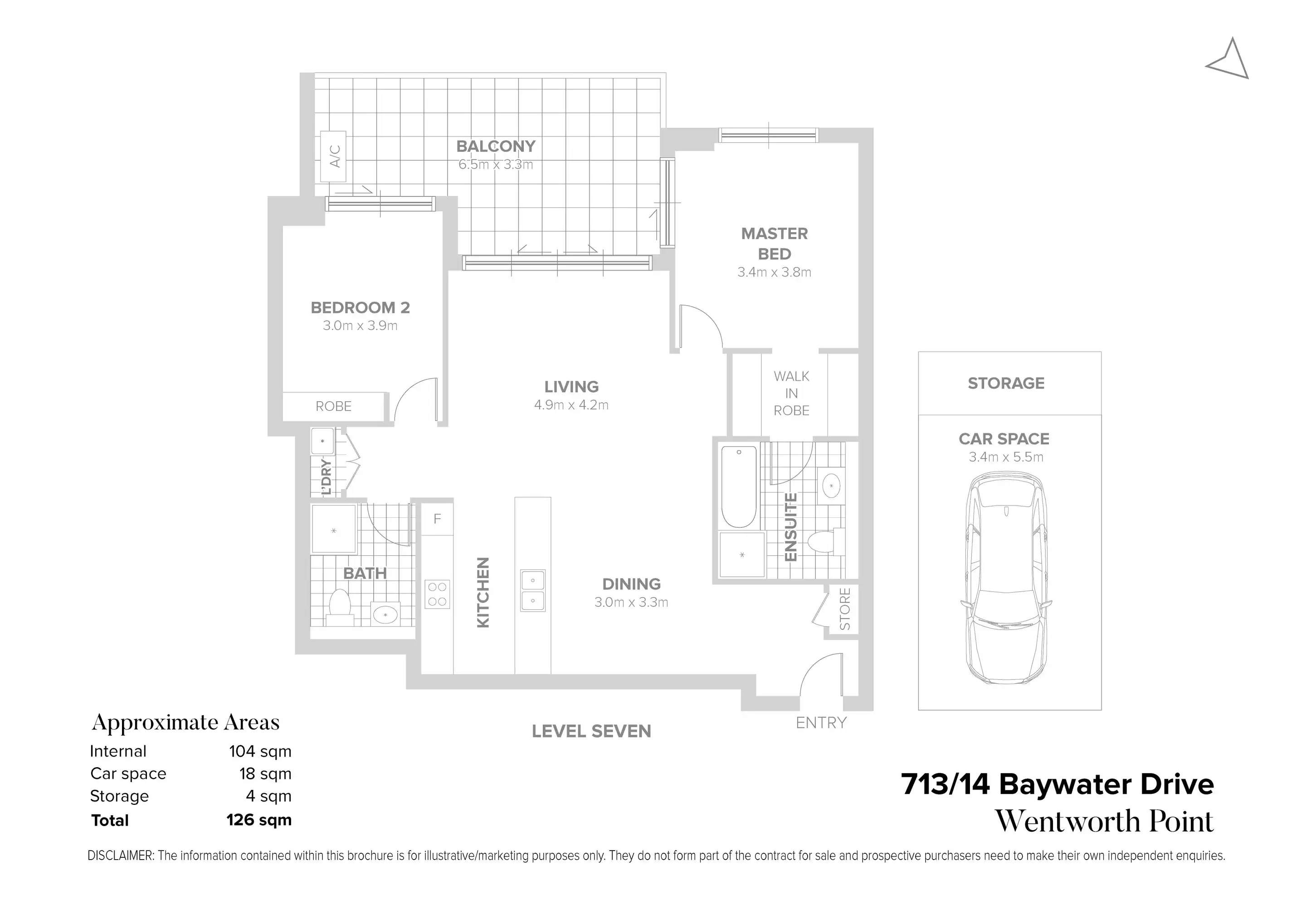 713/14 Baywater Drive, Wentworth Point Sold by Chidiac Realty - floorplan