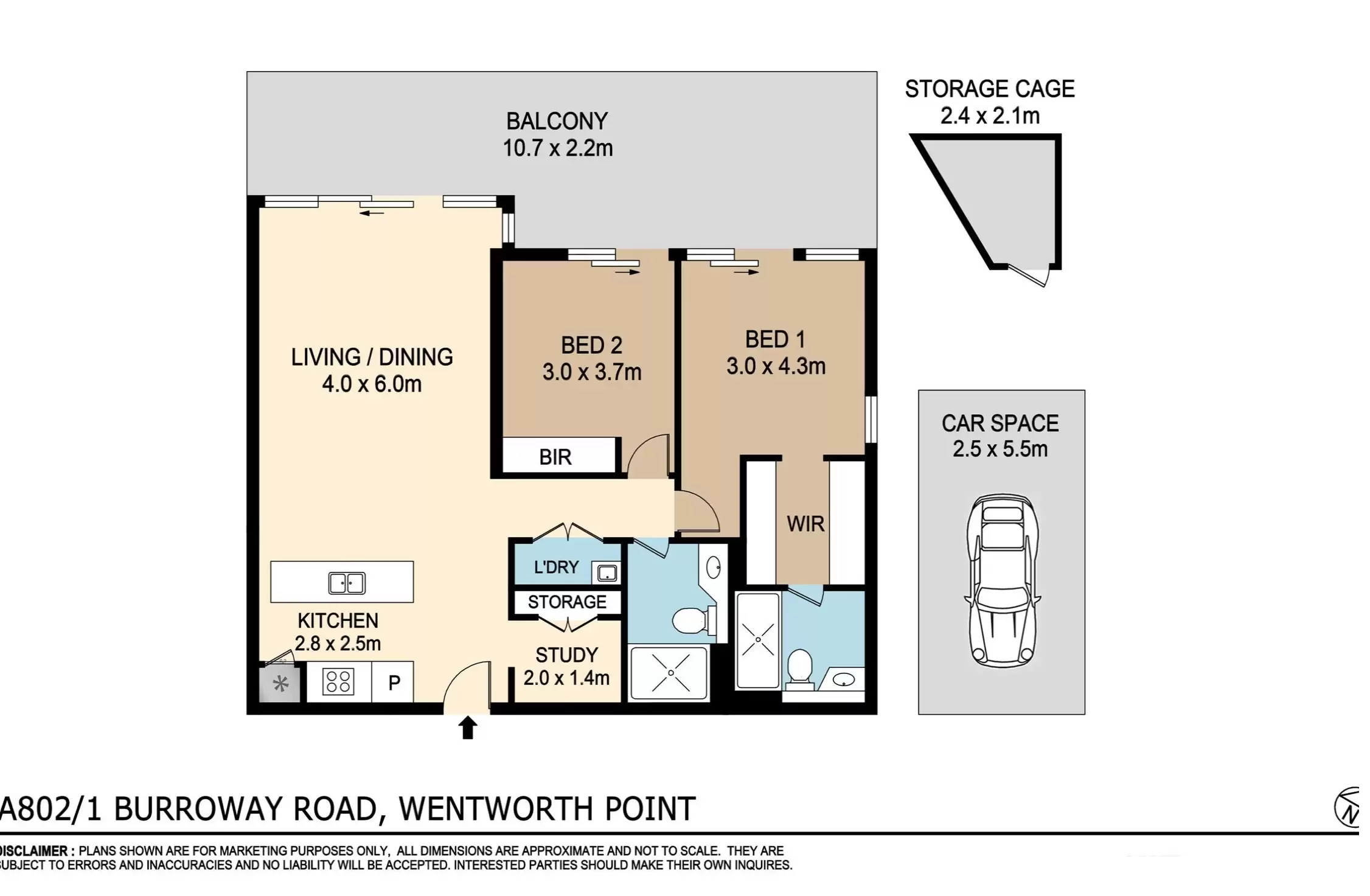 802/1A Burroway Road, Wentworth Point Sold by Chidiac Realty - floorplan