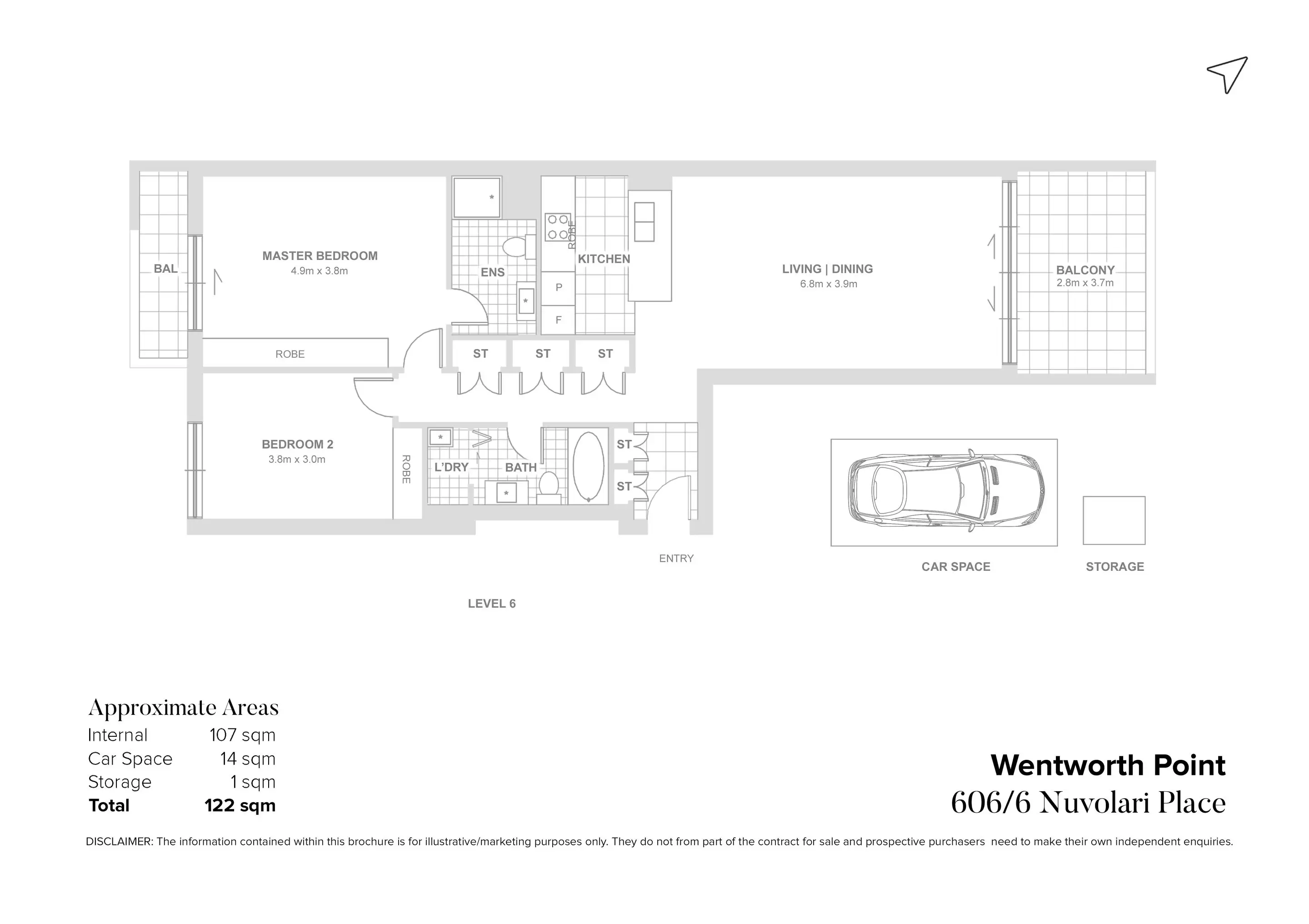 606/6 Nuvolari Place, Wentworth Point Leased by Chidiac Realty - floorplan