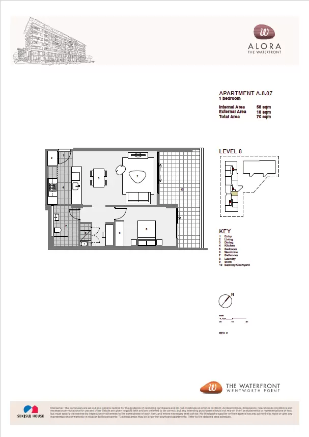 807/15 Baywater Drive, Wentworth Point Leased by Chidiac Realty - floorplan