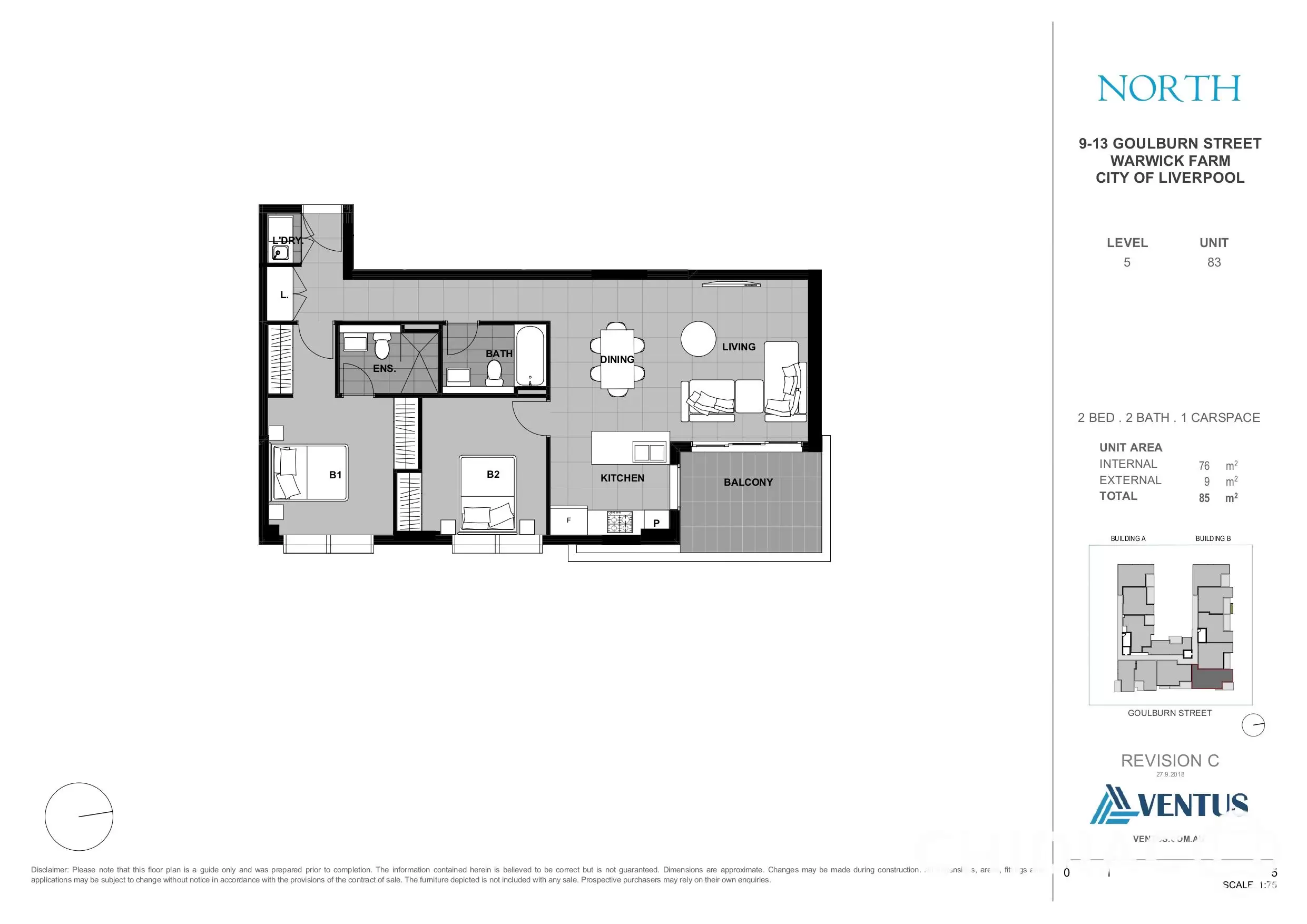 77/9-13 Goulburn Street, Warwick Farm Leased by Chidiac Realty - floorplan