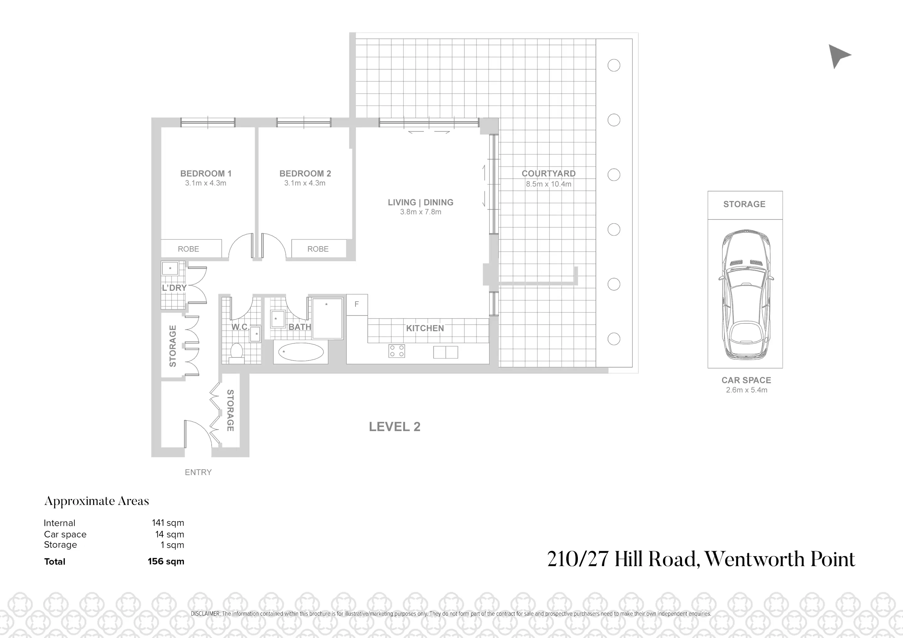 210/27 Hill Road, Wentworth Point Leased by Chidiac Realty - floorplan