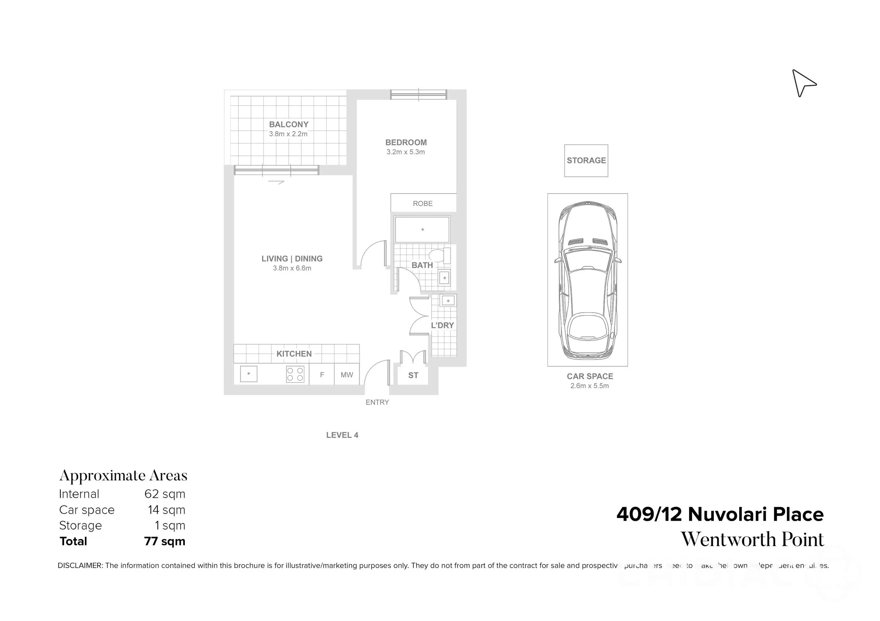 409/12 Nuvolari Place, Wentworth Point Leased by Chidiac Realty - floorplan