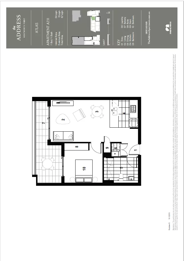 711/5 Verona Drive, Wentworth Point Leased by Chidiac Realty - floorplan