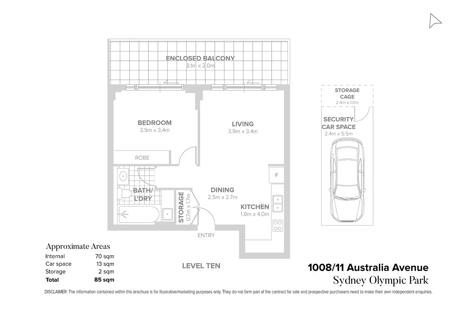 1008/11 Australia Avenue, Sydney Olympic Park Sold by Chidiac Realty - floorplan