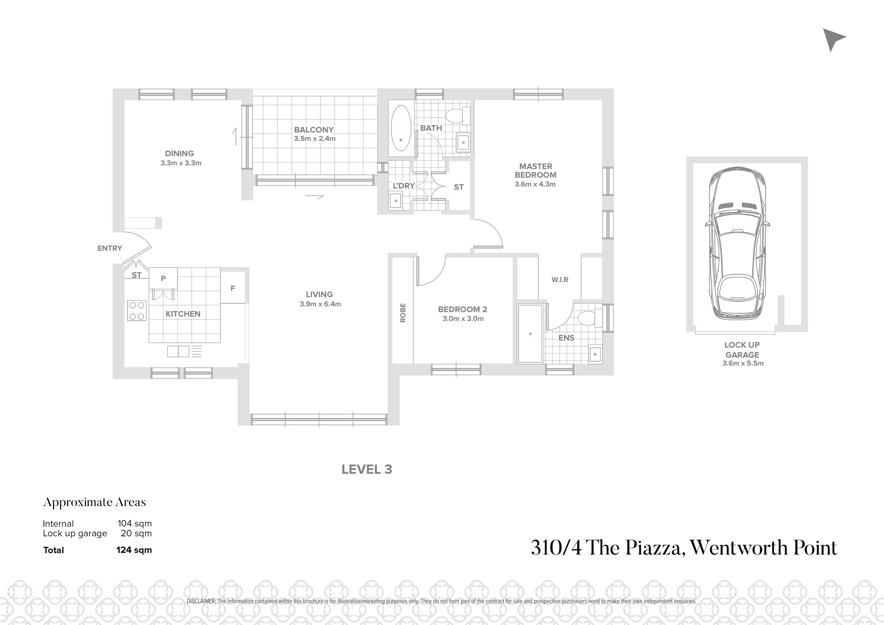 310/4 The Piazza, Wentworth Point Leased by Chidiac Realty - floorplan