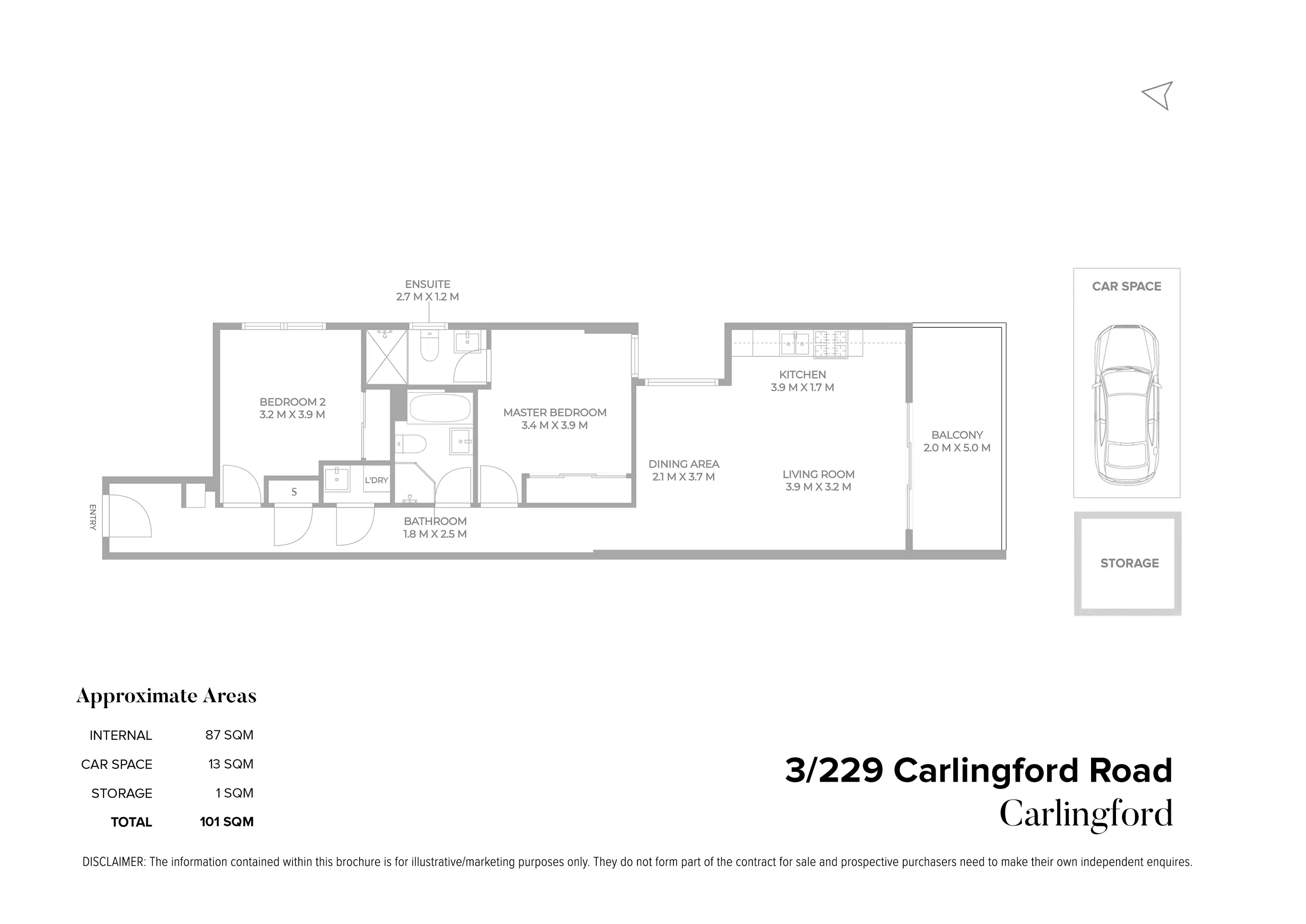 3/229 Carlingford Road, Carlingford Leased by Chidiac Realty - floorplan