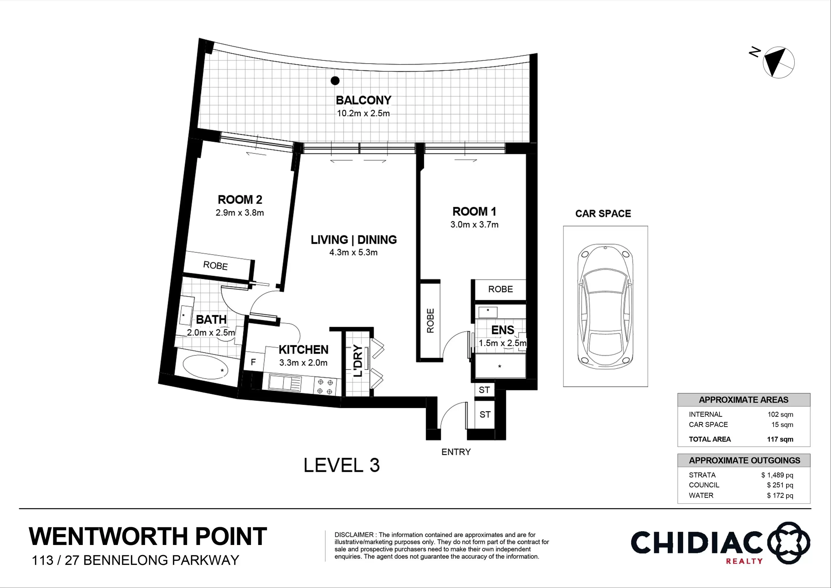 113/27 Bennelong Parkway, Wentworth Point Leased by Chidiac Realty - floorplan