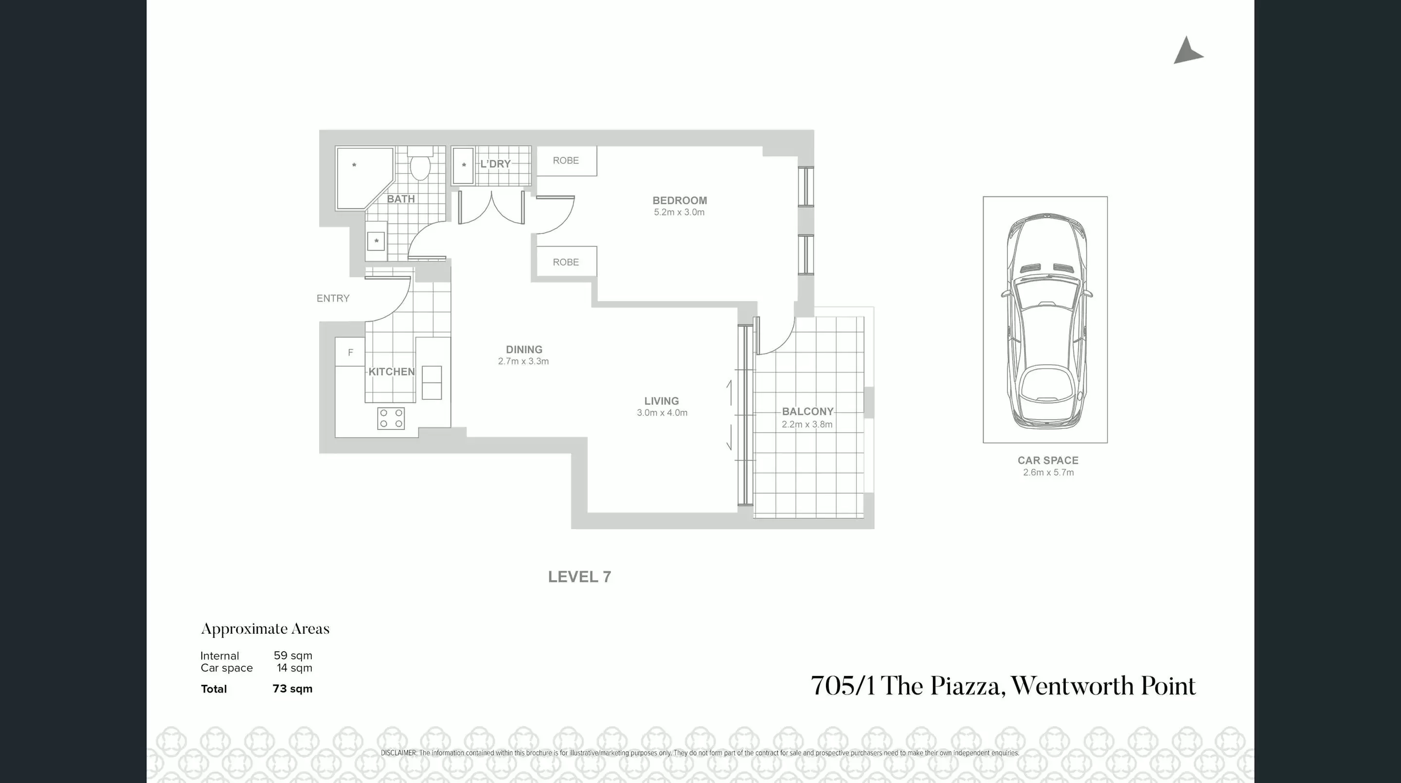 705/1 The Piazza, Wentworth Point Leased by Chidiac Realty - floorplan