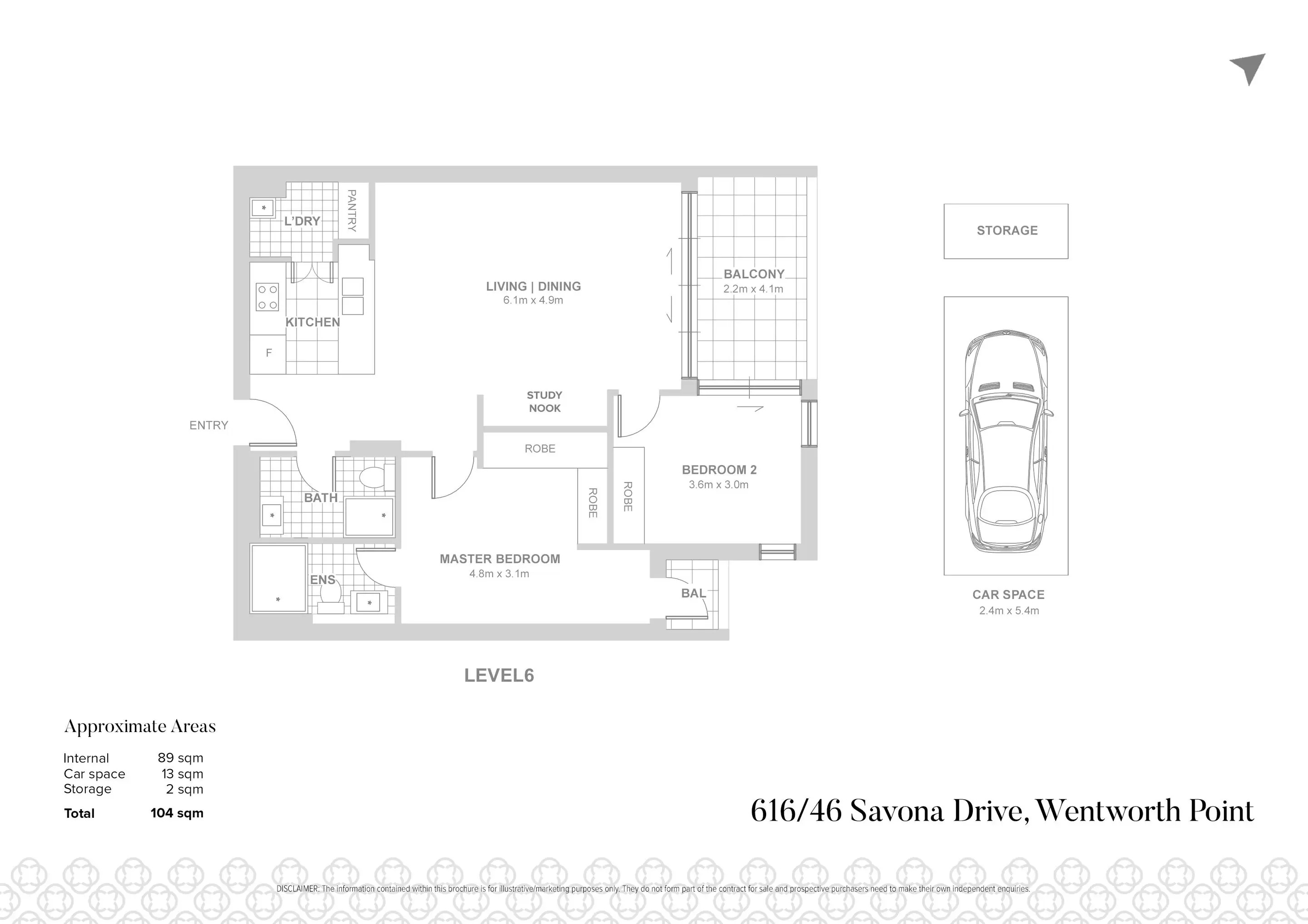 616/46 Savona Drive, Wentworth Point Sold by Chidiac Realty - floorplan