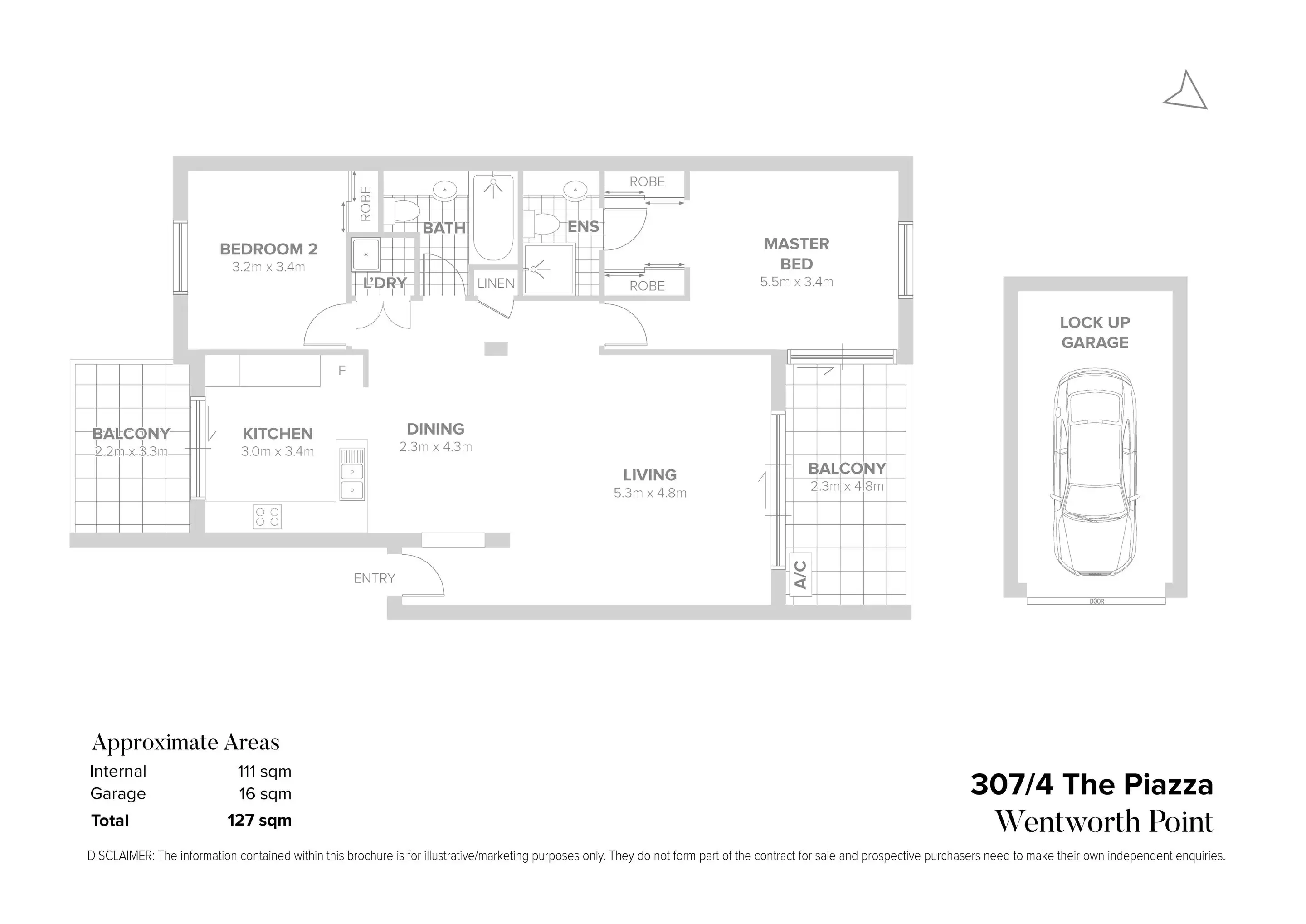 307/4 The Piazza, Wentworth Point Sold by Chidiac Realty - floorplan
