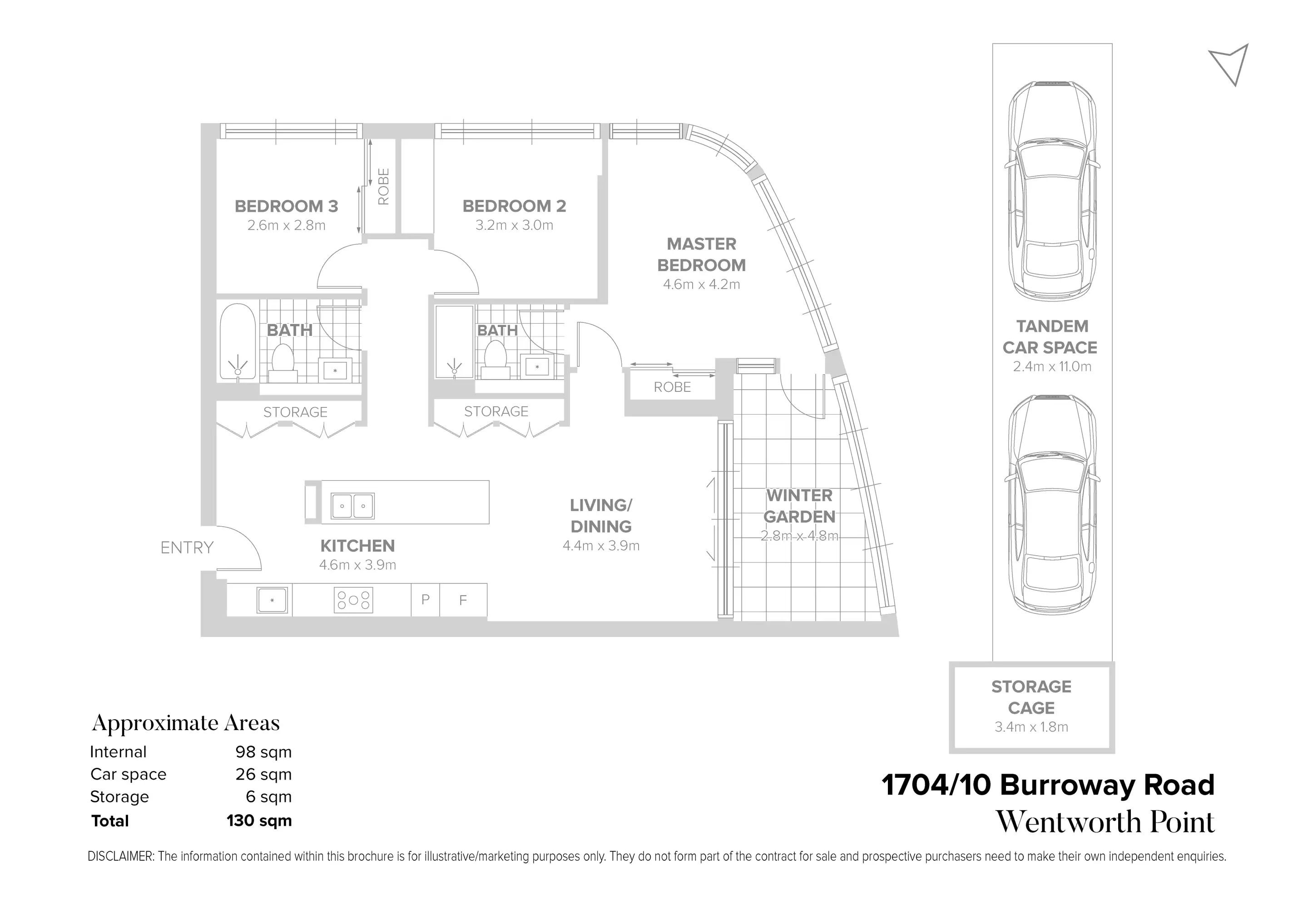1704/10 Burroway Road, Wentworth Point Sold by Chidiac Realty - floorplan