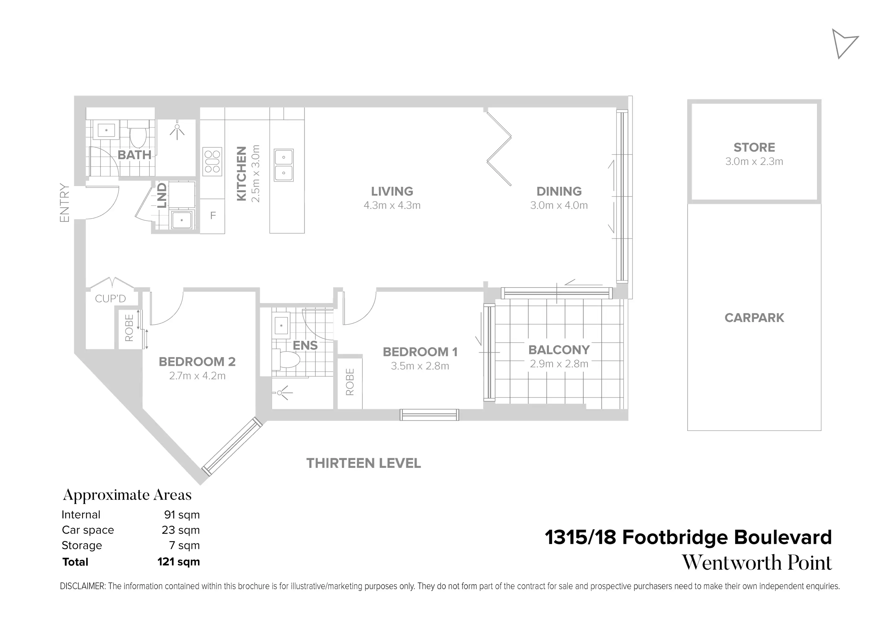 1315/18 Footbridge Boulevard, Wentworth Point Sold by Chidiac Realty - floorplan