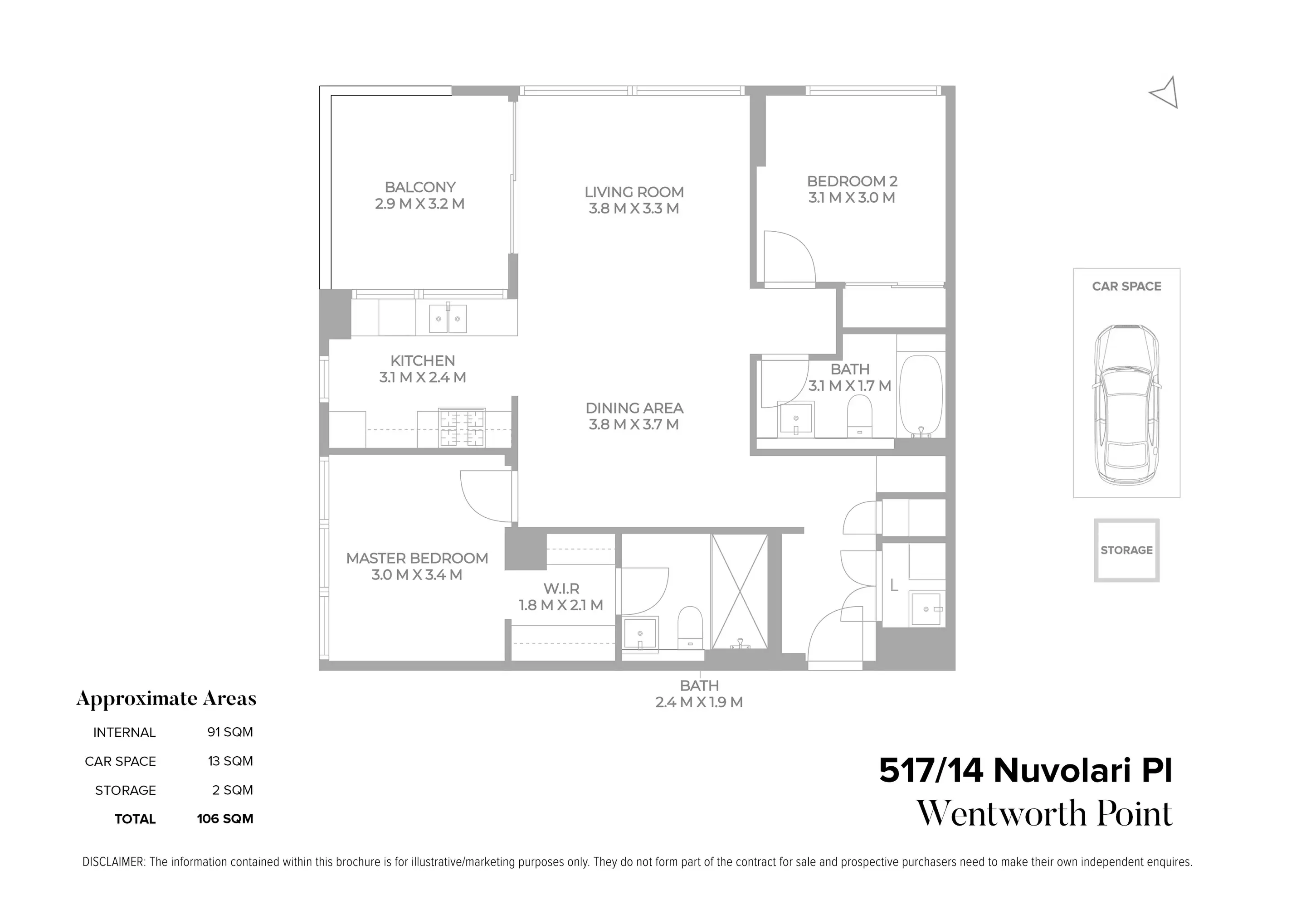 517/14 Nuvolari Place, Wentworth Point Sold by Chidiac Realty - floorplan