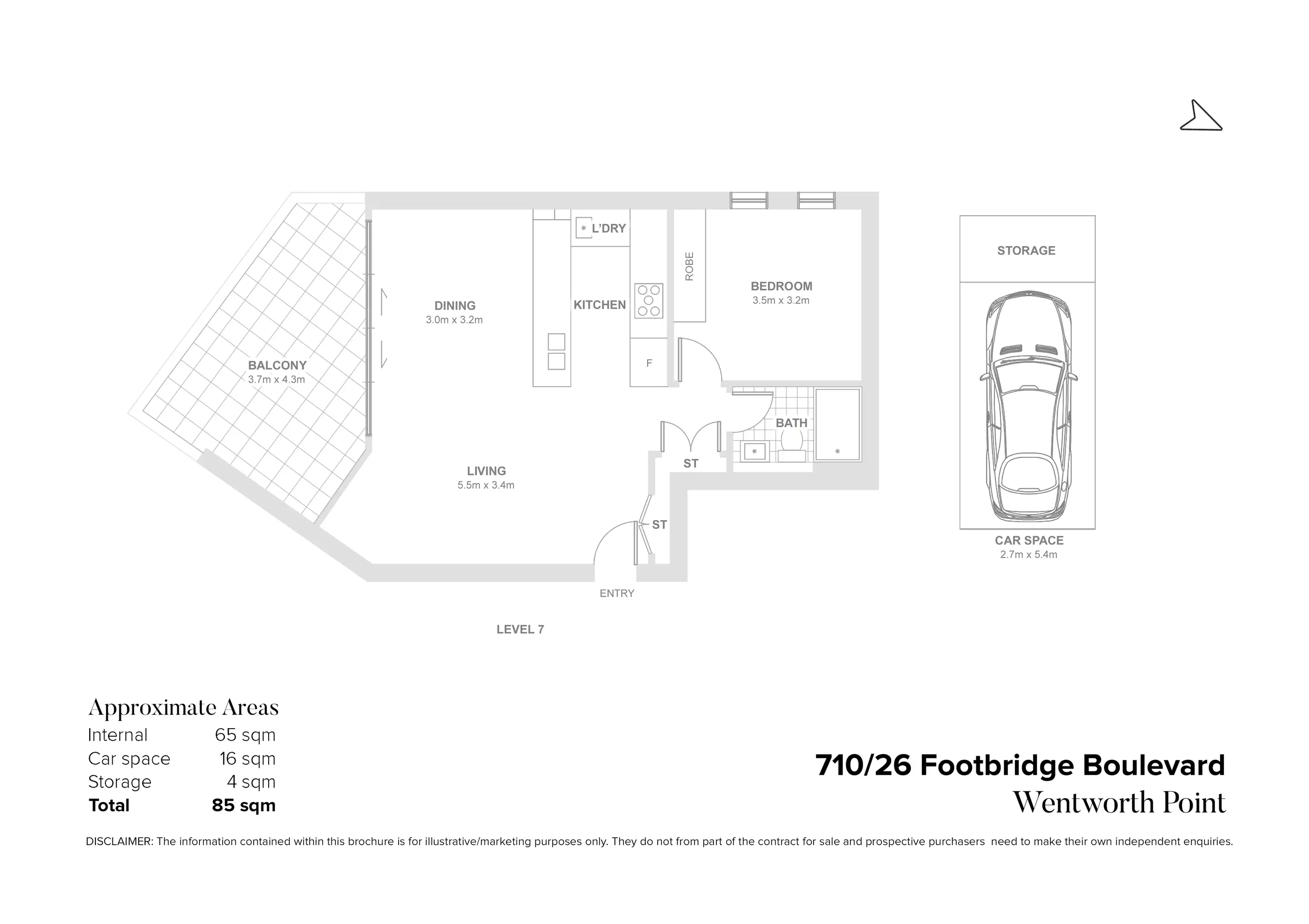710/26 Footbridge Boulevard, Wentworth Point Leased by Chidiac Realty - floorplan