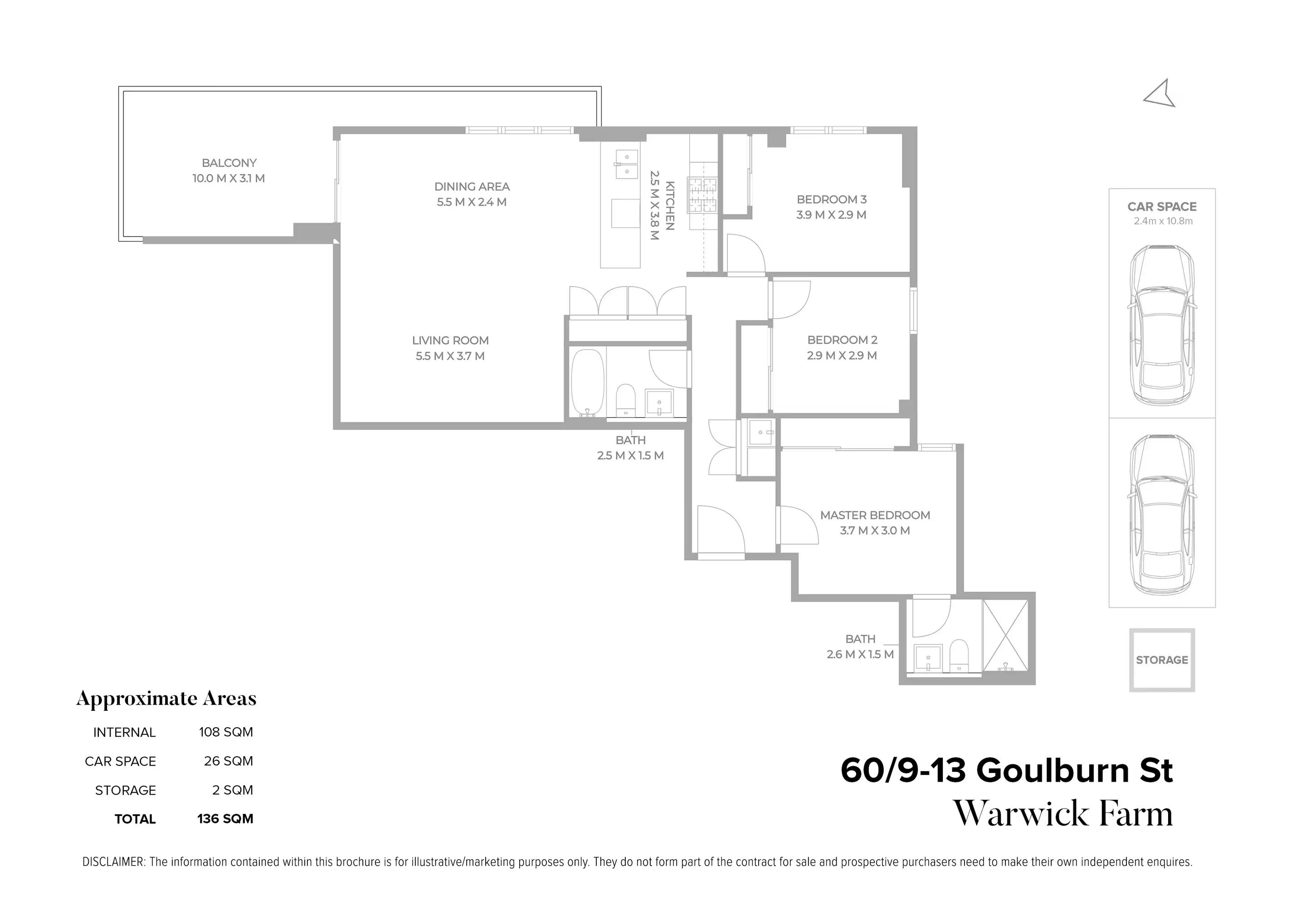 60/9-13 Goulburn Street, Warwick Farm Sold by Chidiac Realty - floorplan