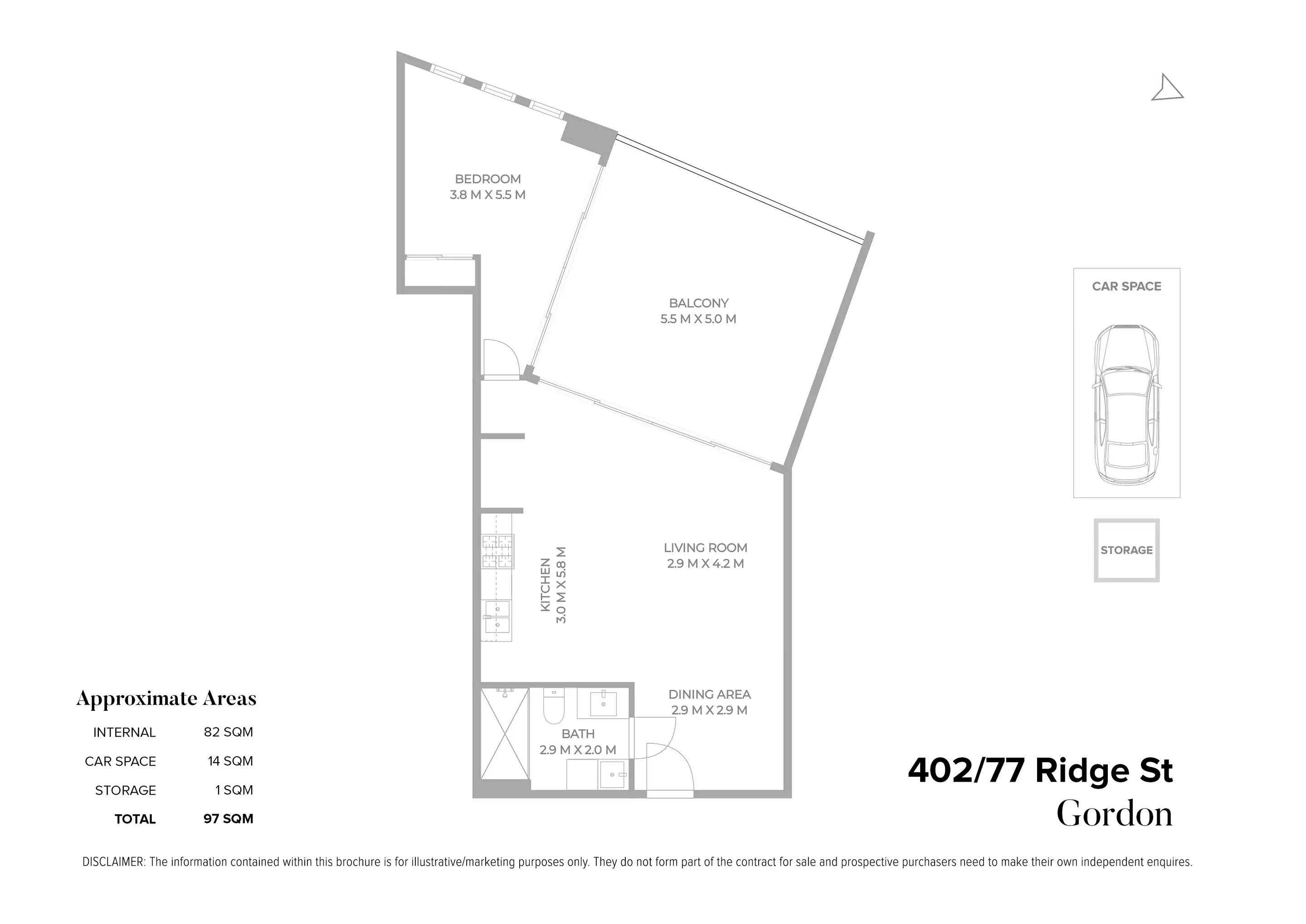 402/77 Ridge Street, Gordon Sold by Chidiac Realty - floorplan