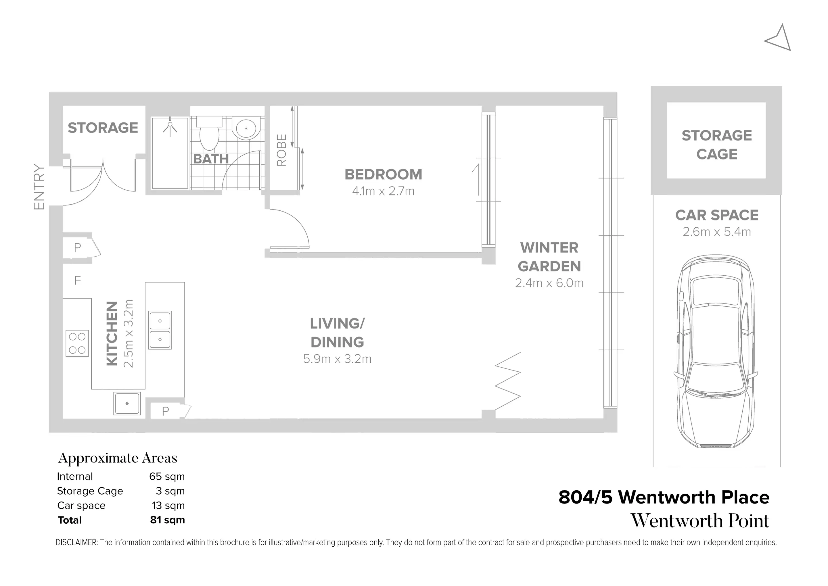 804/5 Wentworth Place, Wentworth Point Leased by Chidiac Realty - floorplan