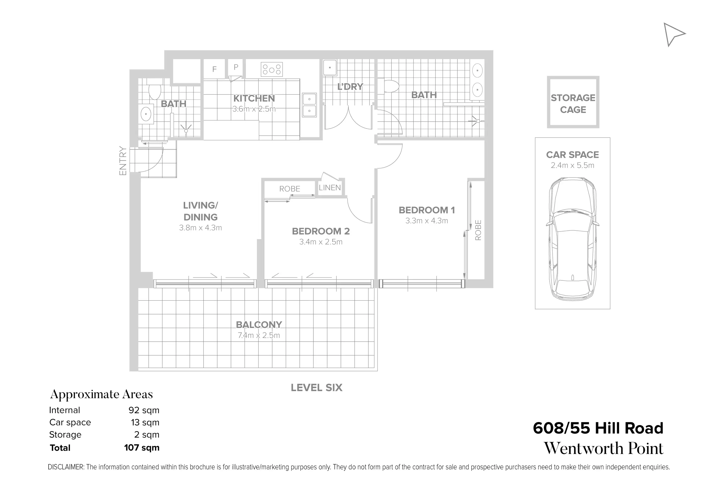 608/55 Hill Road, Wentworth Point Leased by Chidiac Realty - floorplan