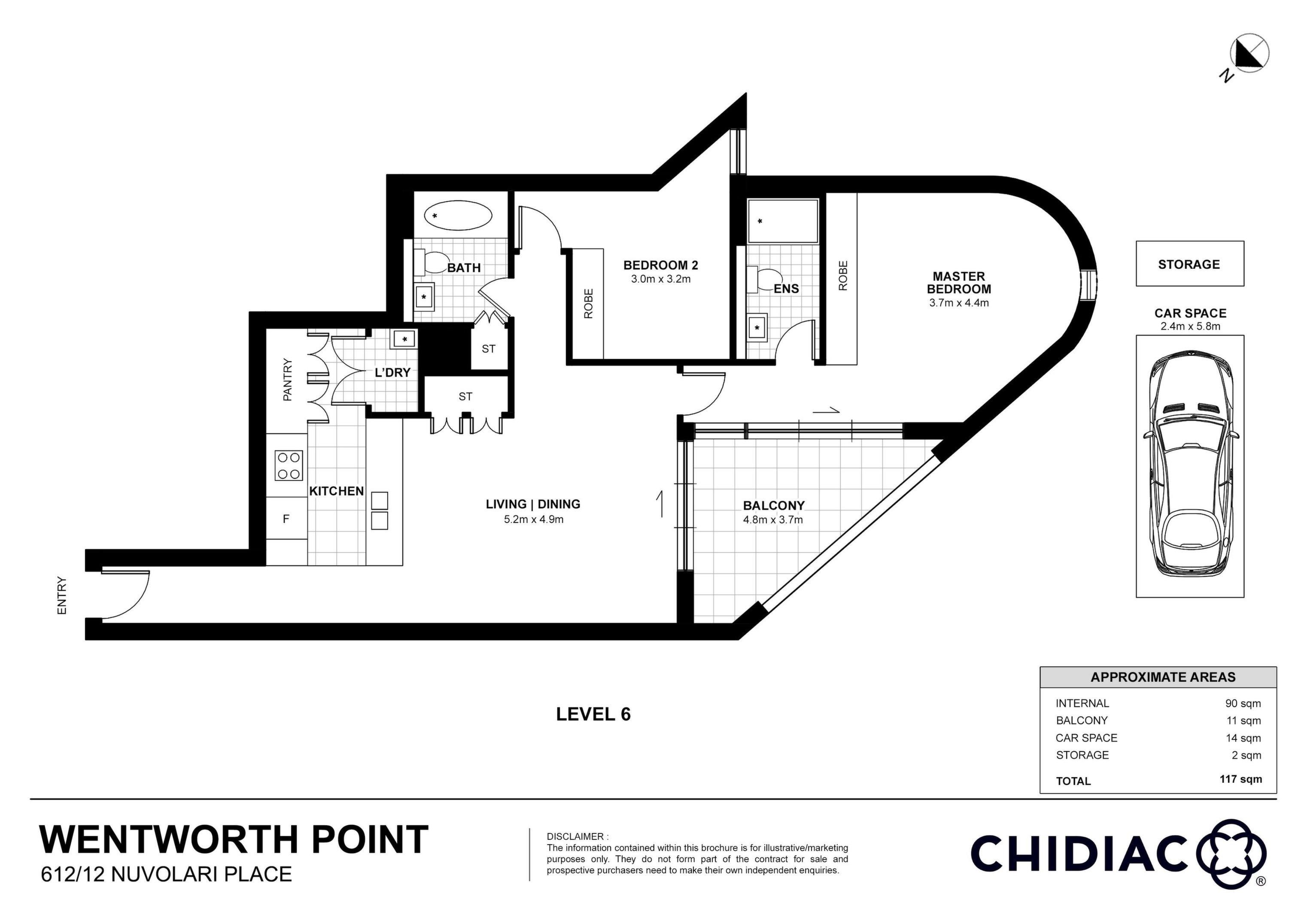 612/12 Nuvolari Place, Wentworth Point Sold by Chidiac Realty - floorplan