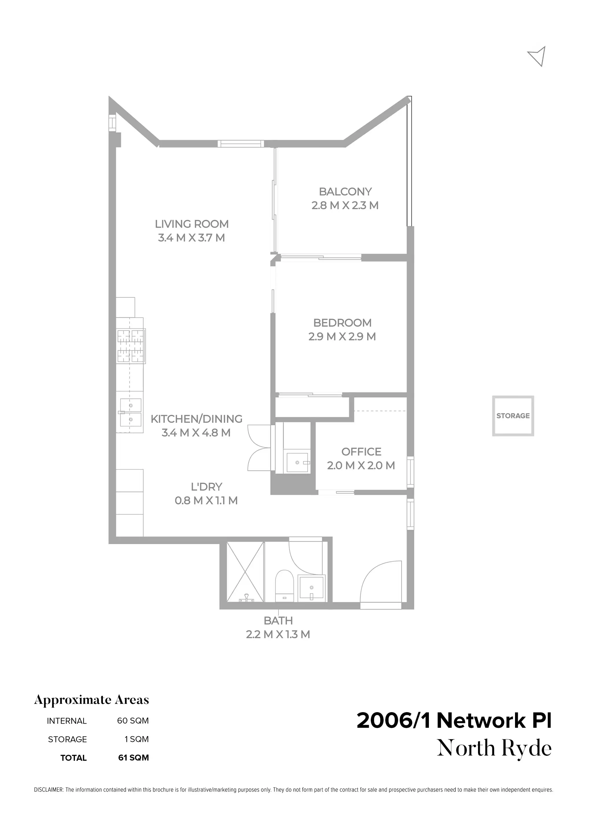 2006/1 Network Place, North Ryde Sold by Chidiac Realty - floorplan