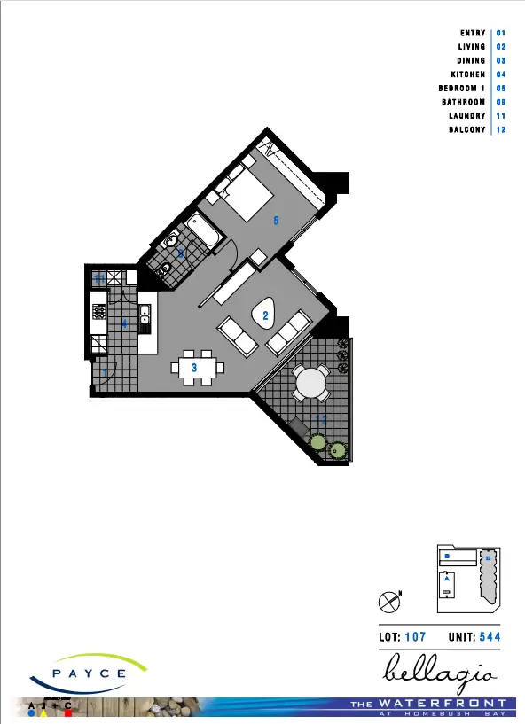 544/46 Baywater Drive, Wentworth Point Leased by Chidiac Realty - floorplan