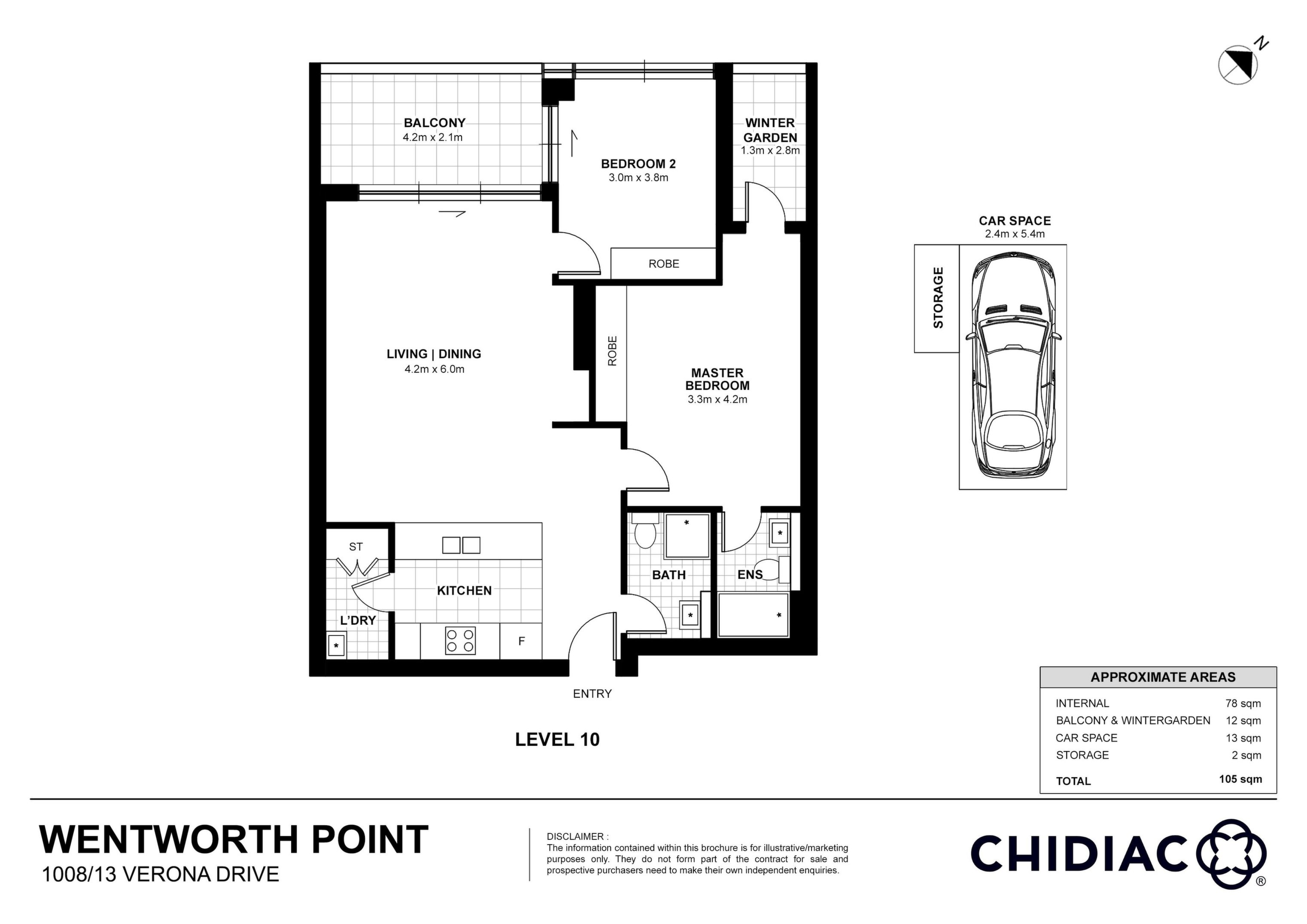 1008/13 Verona Drive, Wentworth Point Sold by Chidiac Realty - floorplan