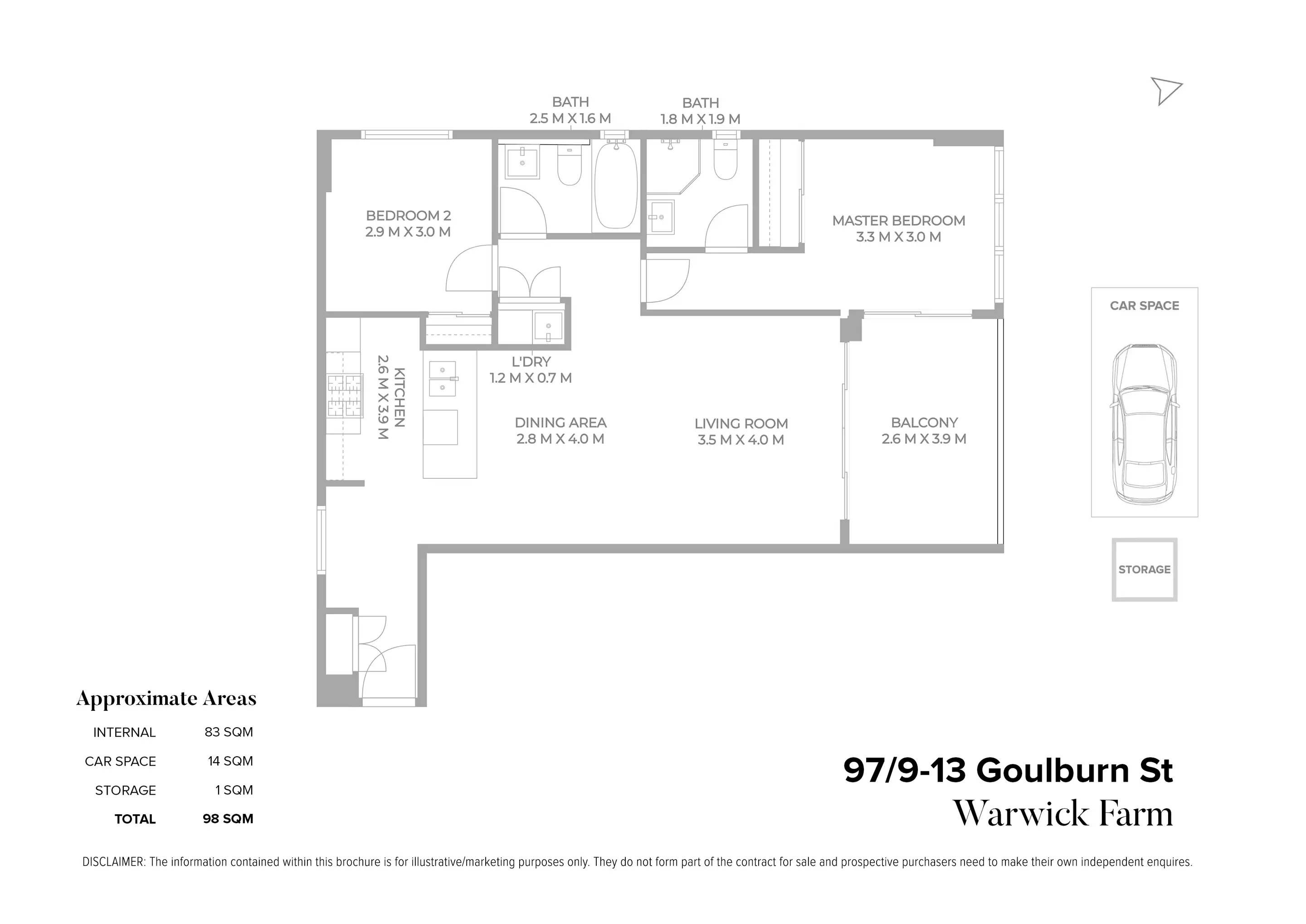 97/9-13 Goulburn Street, Warwick Farm Sold by Chidiac Realty - floorplan