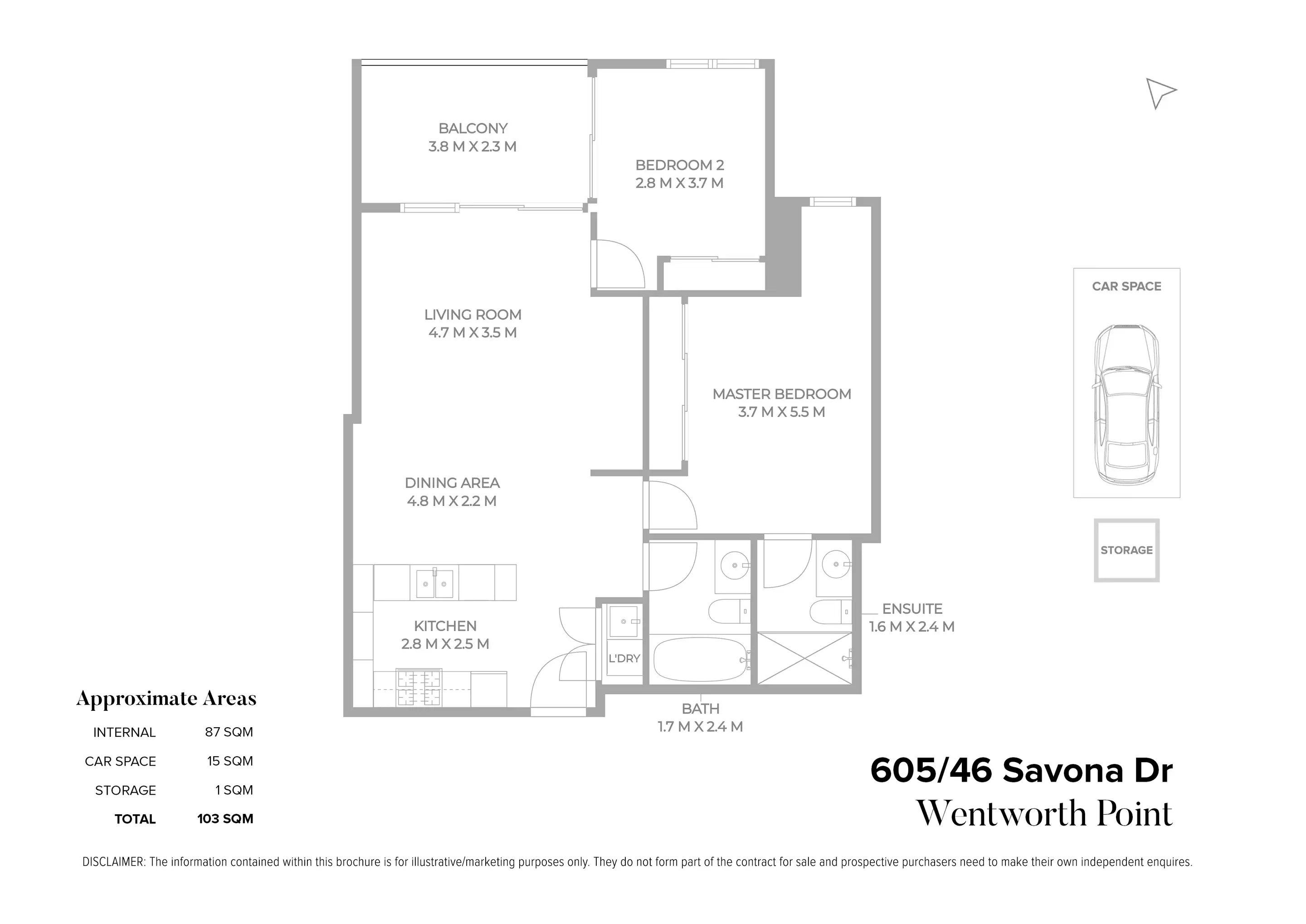 605/46 Savona Drive, Wentworth Point Sold by Chidiac Realty - floorplan