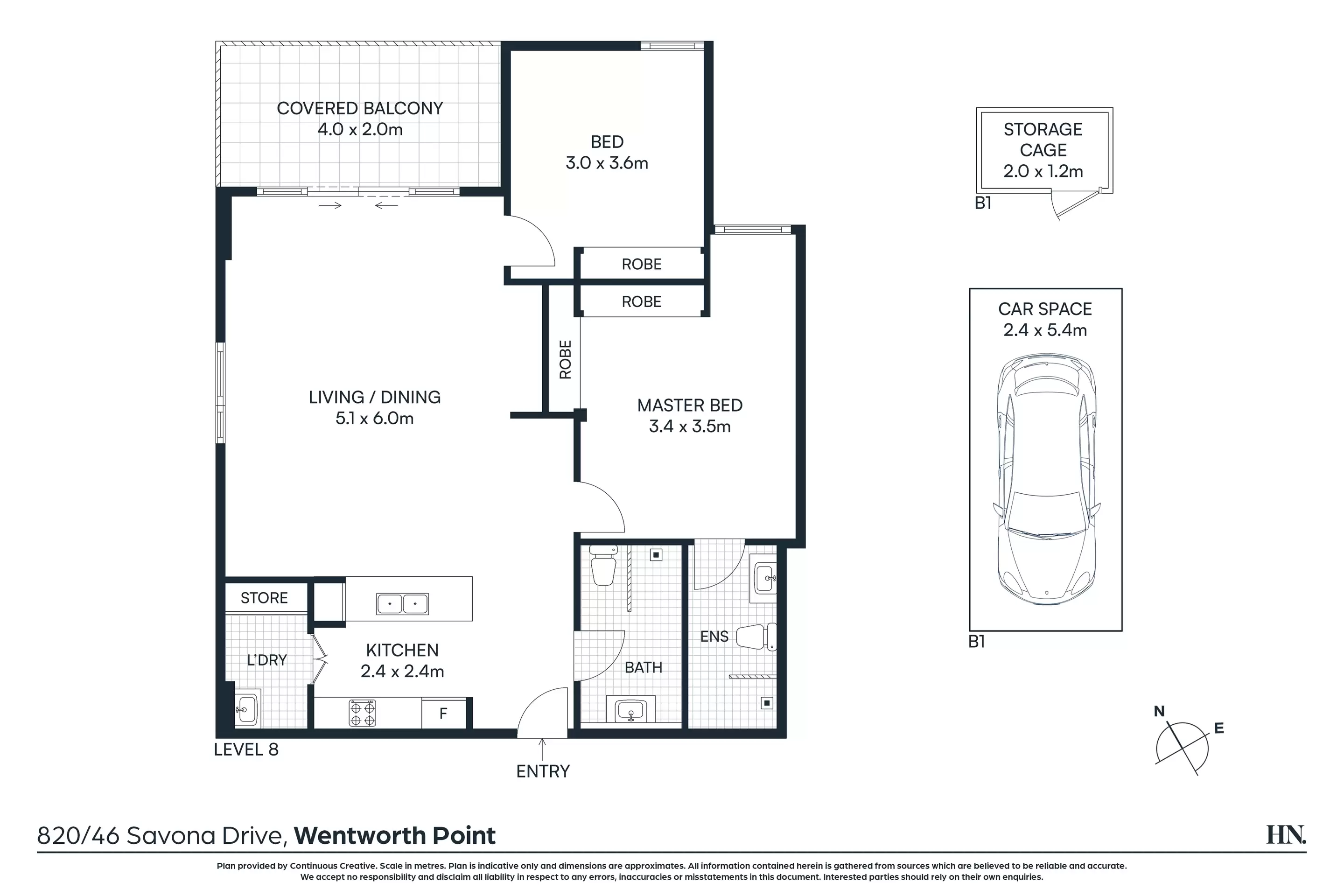 820/46 Savona Drive, Wentworth Point Leased by Chidiac Realty - floorplan