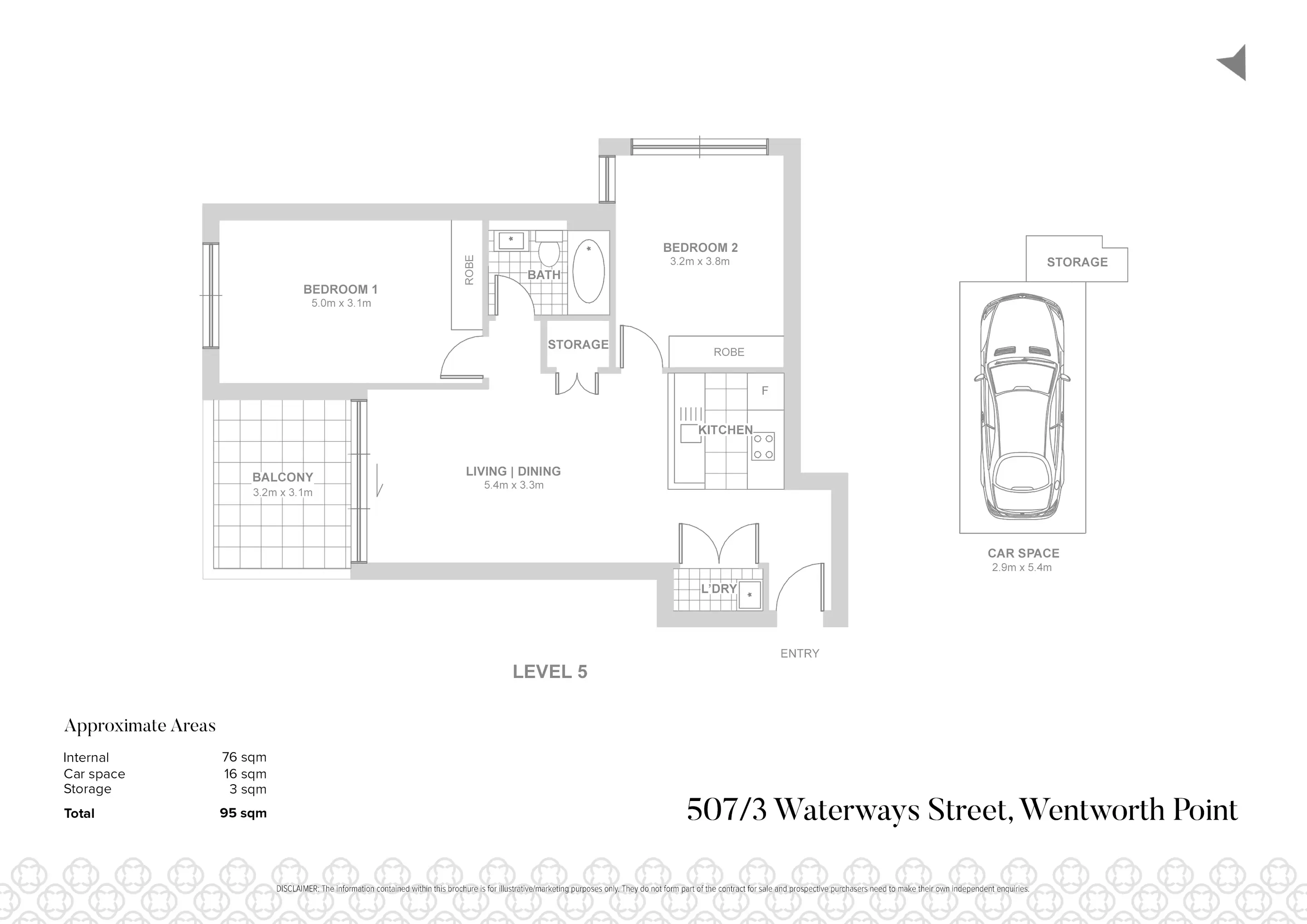 507/3 Waterways Street, Wentworth Point Leased by Chidiac Realty - floorplan