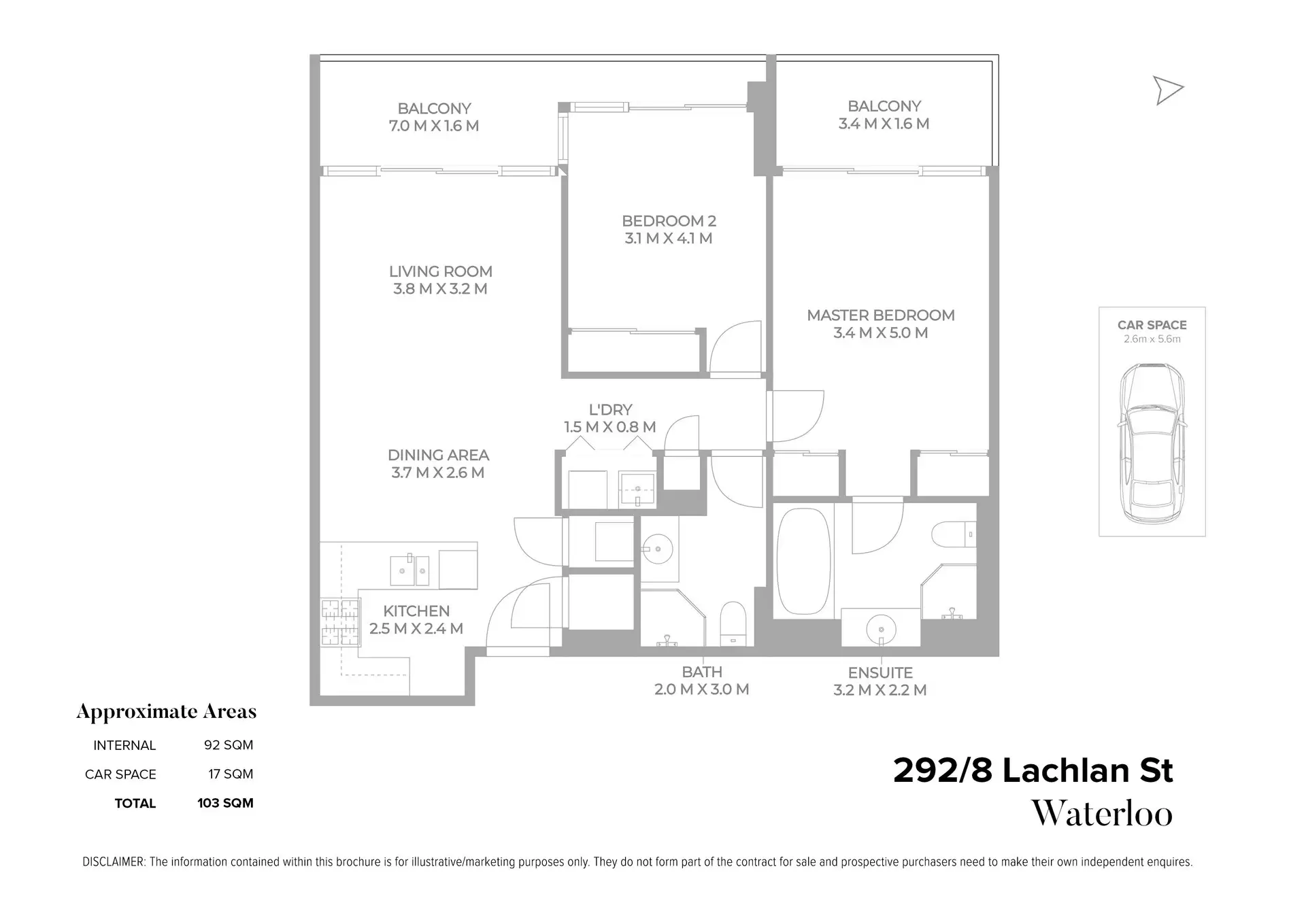292/8 Lachlan Street, Waterloo Sold by Chidiac Realty - floorplan