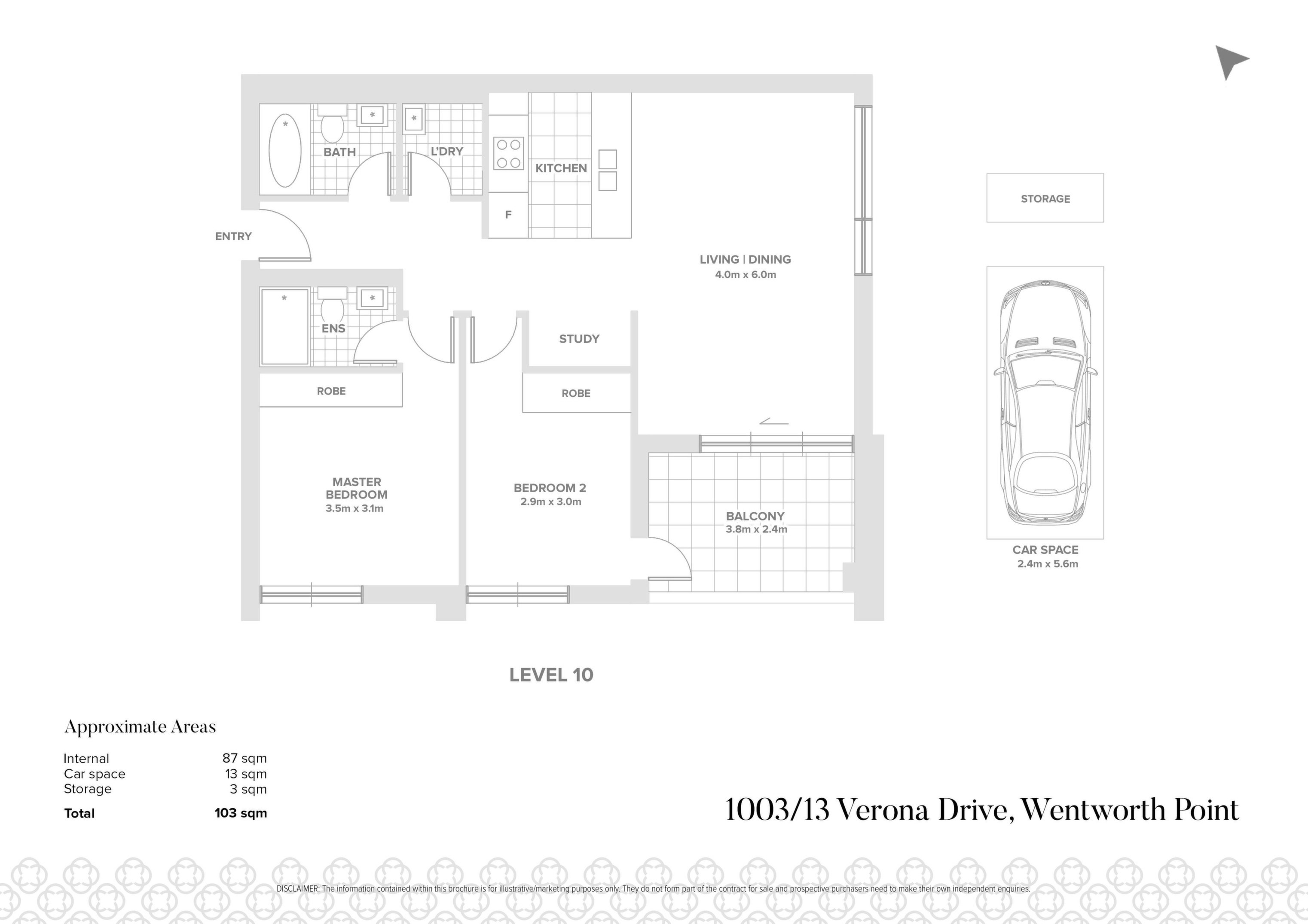 1003/13 Verona Drive, Wentworth Point Sold by Chidiac Realty - floorplan