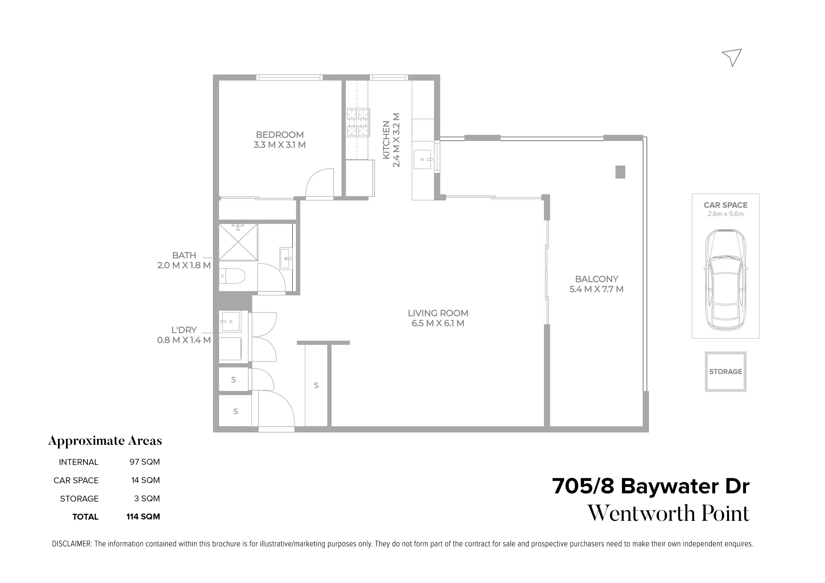 705/8 Baywater Drive, Wentworth Point Sold by Chidiac Realty - floorplan