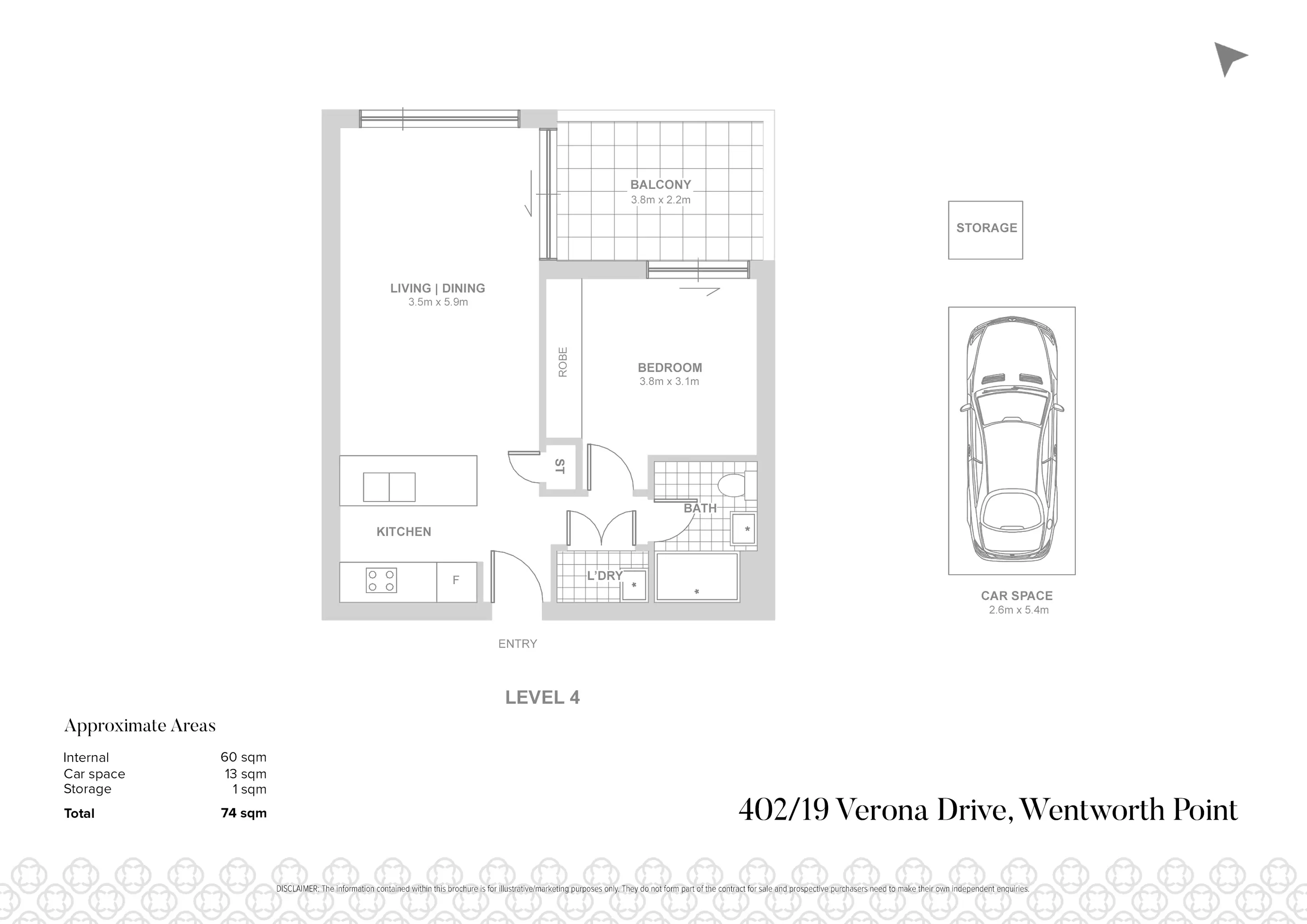 402/19 Verona Drive, Wentworth Point Leased by Chidiac Realty - floorplan