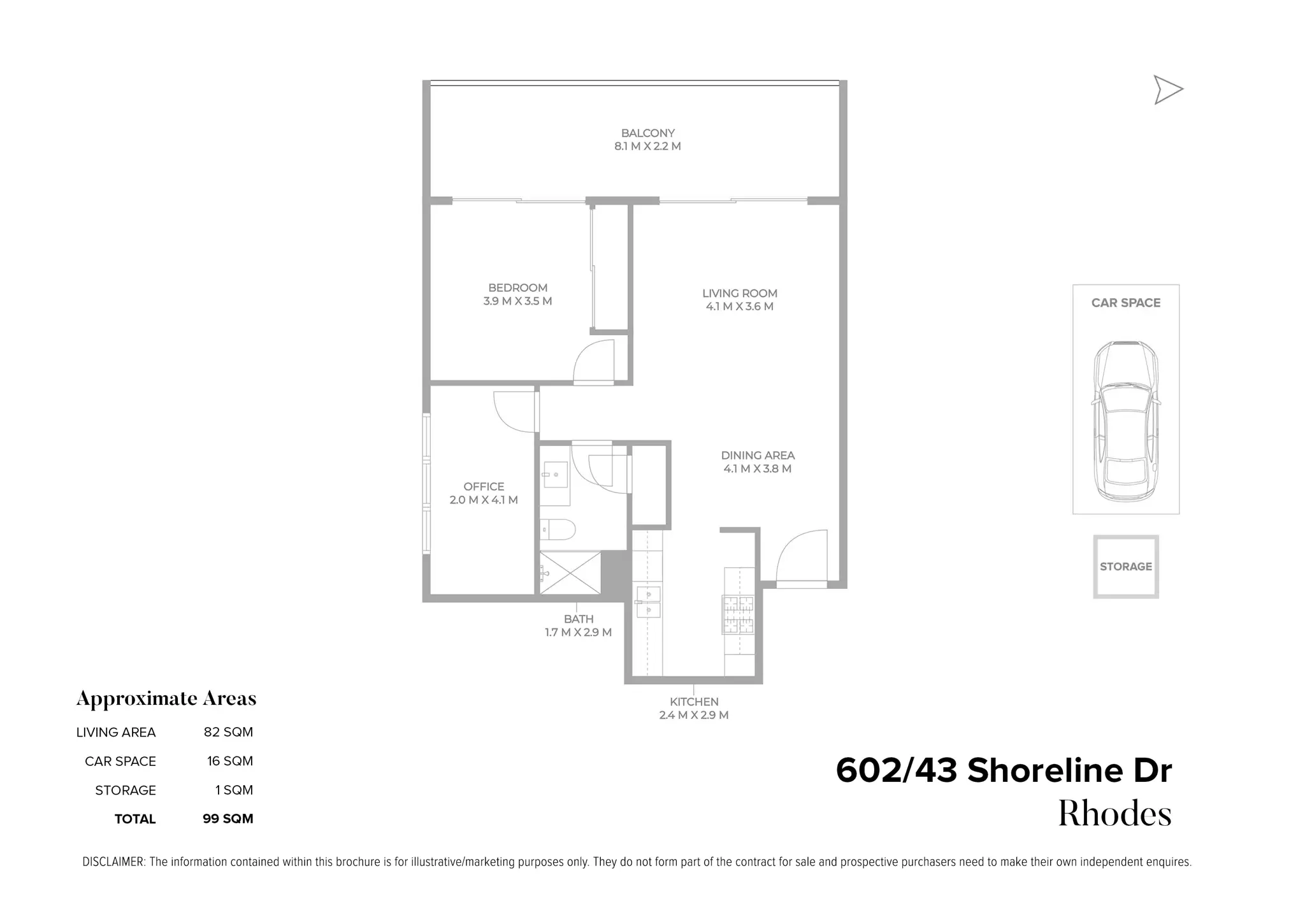602/43 Shoreline Drive, Rhodes Sold by Chidiac Realty - floorplan