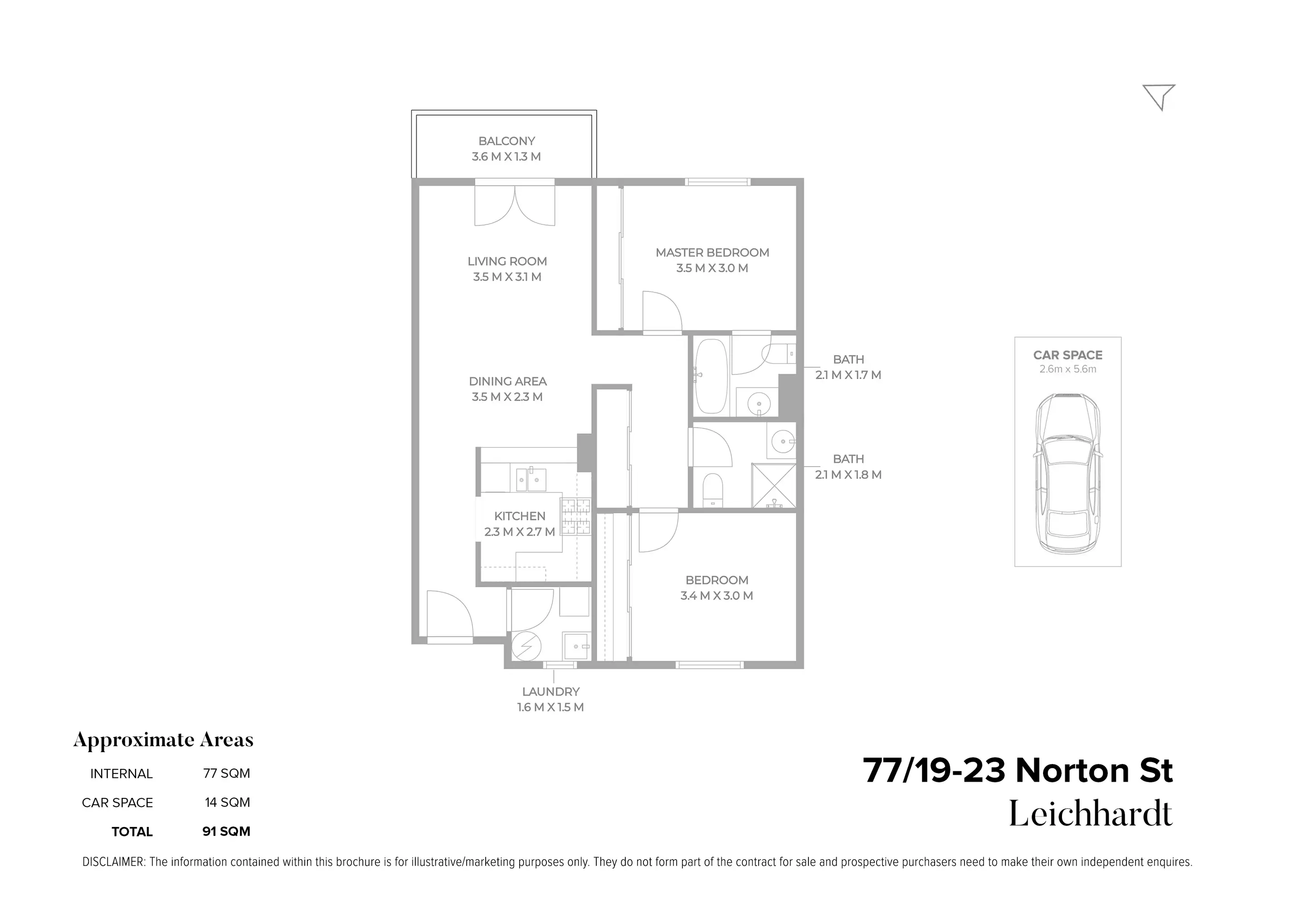 77/23 Norton Street, Leichhardt Sold by Chidiac Realty - floorplan