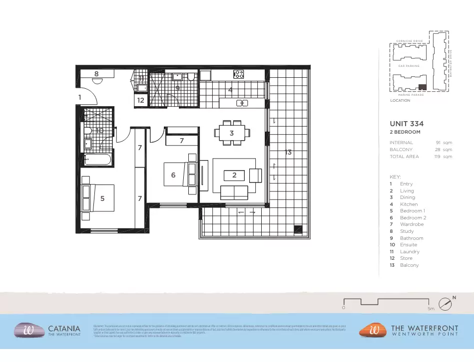 334/21 Marine Parade, Wentworth Point Leased by Chidiac Realty - floorplan