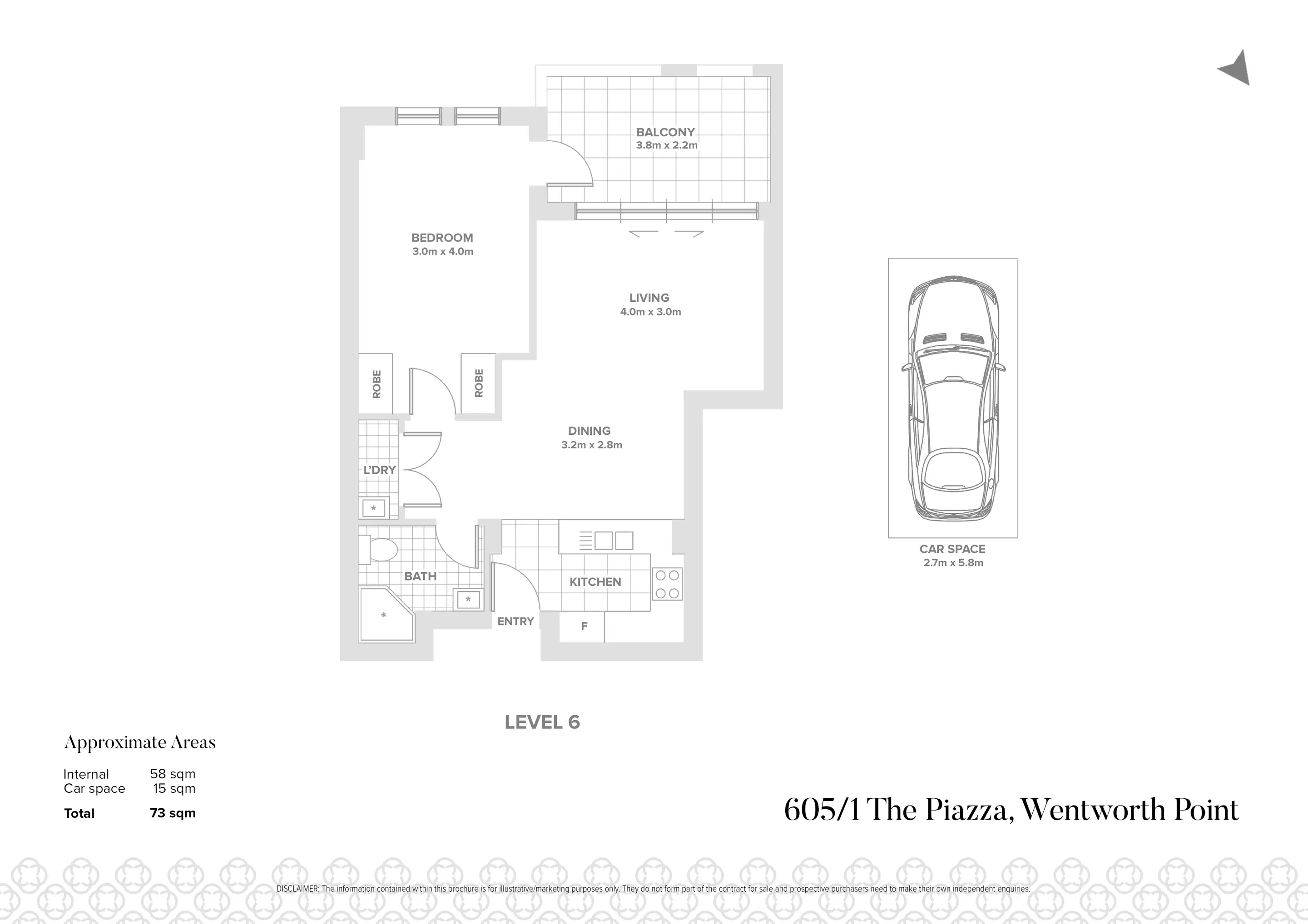 605/1 The Piazza, Wentworth Point Leased by Chidiac Realty - floorplan