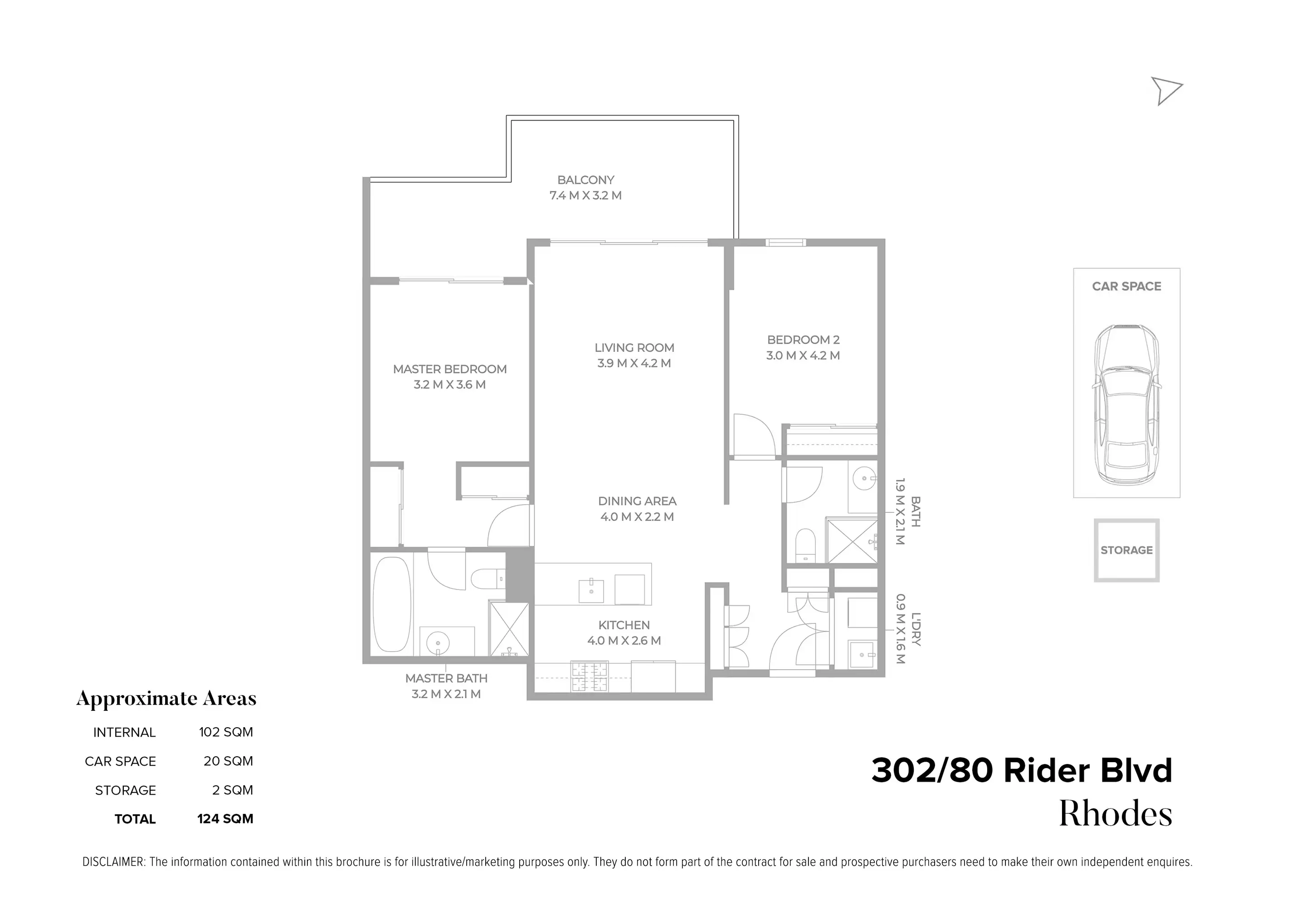 302/80 Rider Boulevard, Rhodes For Sale by Chidiac Realty - floorplan