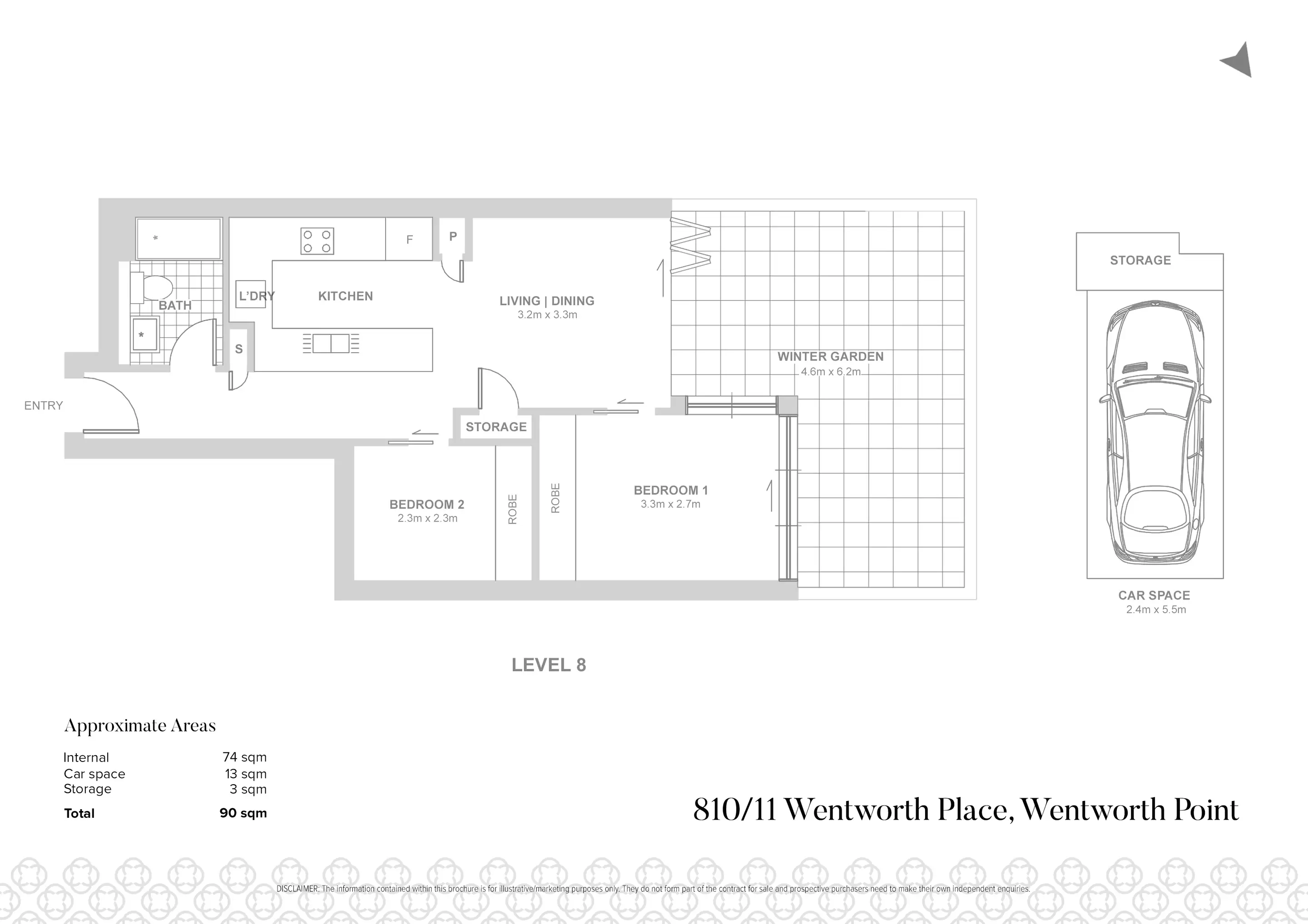 810/11 Wentworth Place, Wentworth Point Leased by Chidiac Realty - floorplan