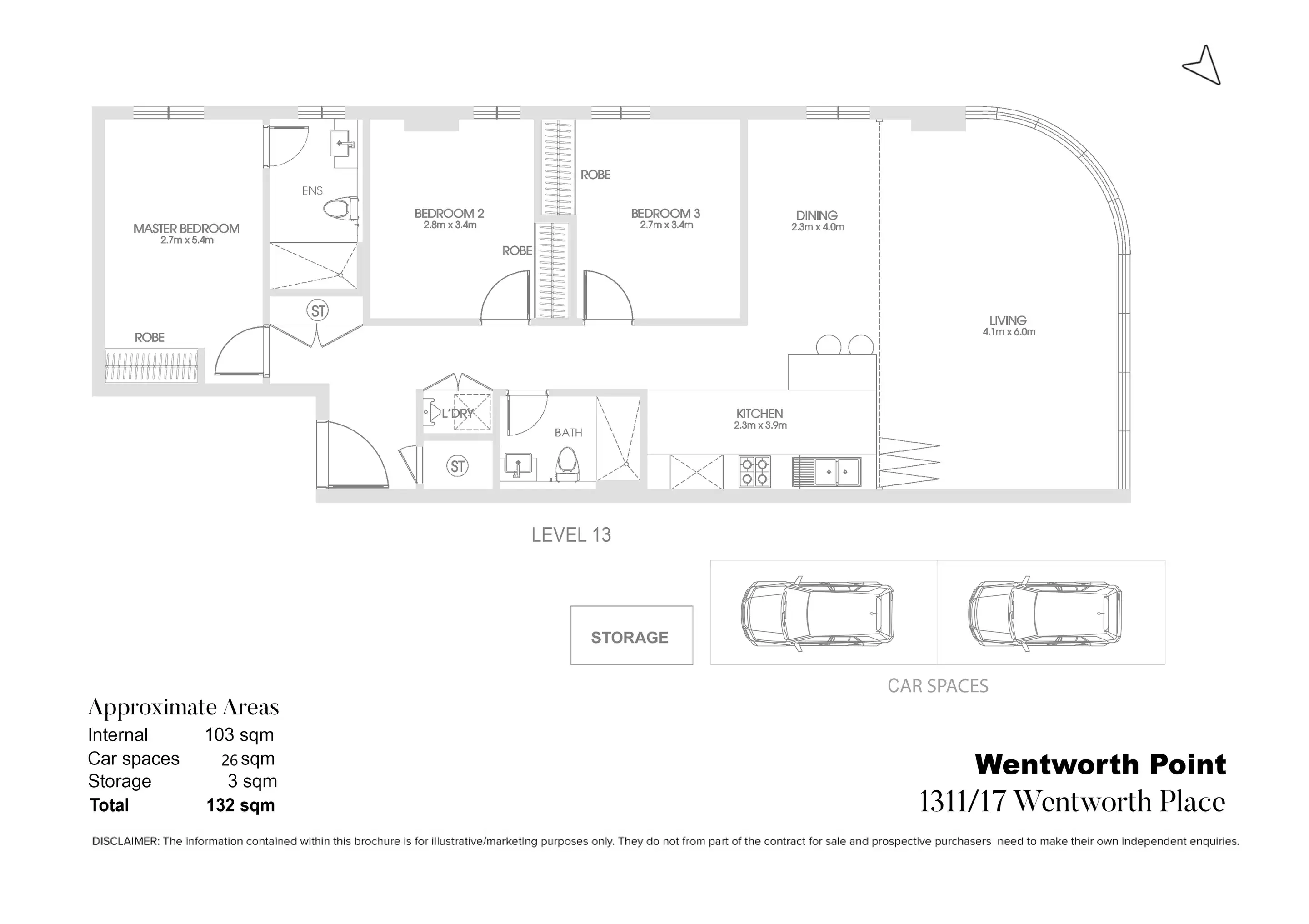 1311/17 Wentworth Place, Wentworth Point Sold by Chidiac Realty - floorplan