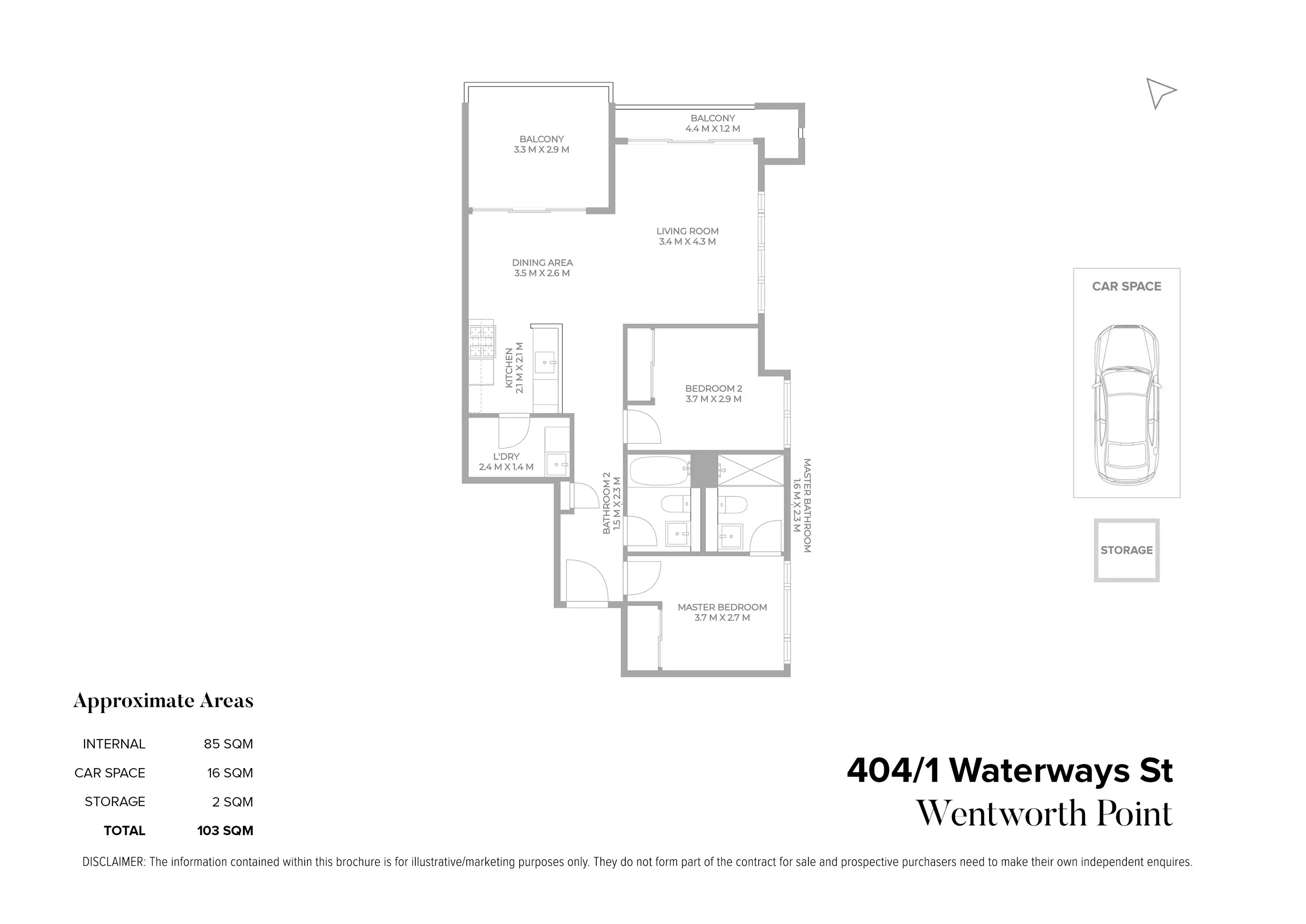 404/1 Waterways Street, Wentworth Point Sold by Chidiac Realty - floorplan