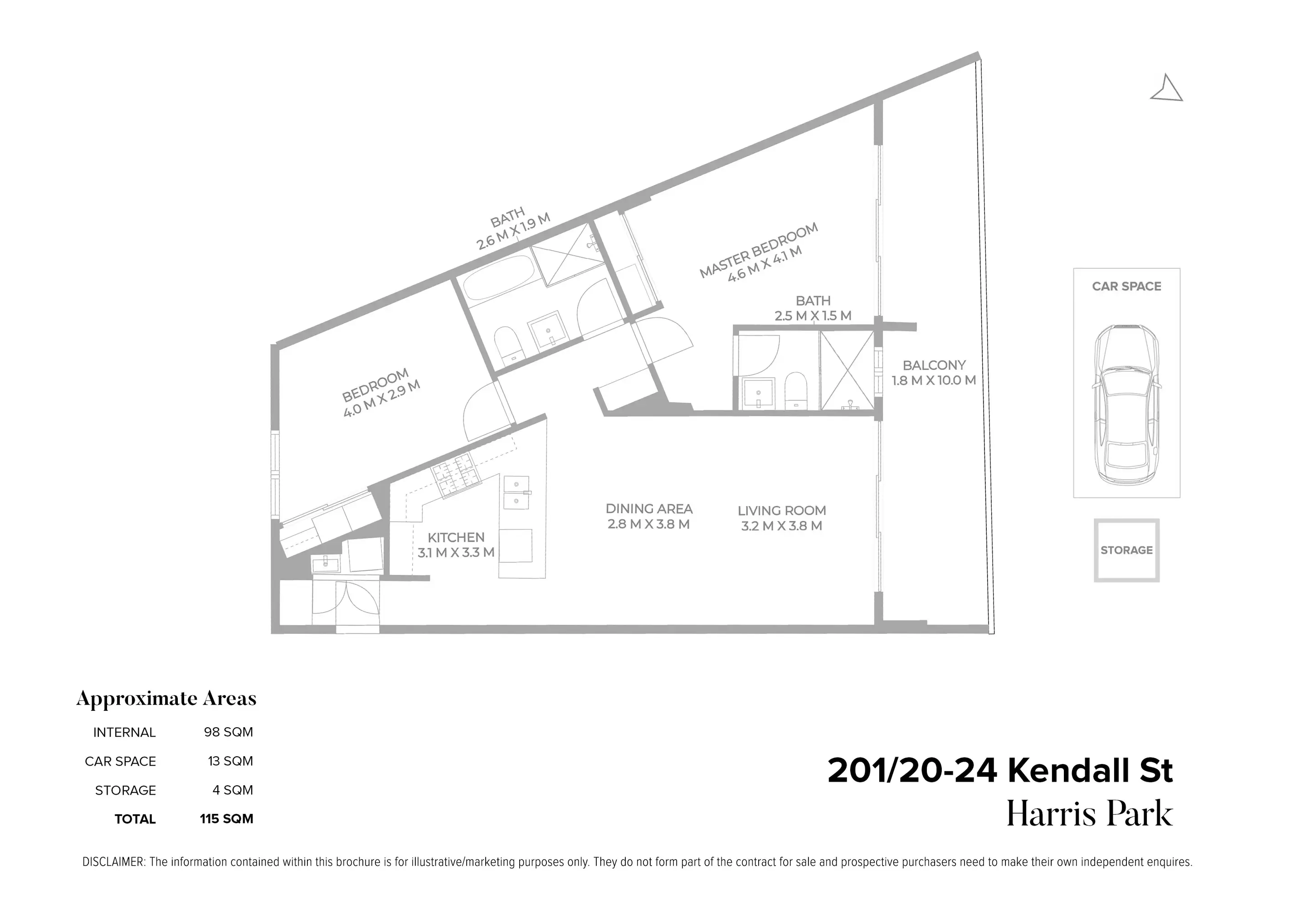 201/20-24 Kendall Street, Harris Park Sold by Chidiac Realty - floorplan