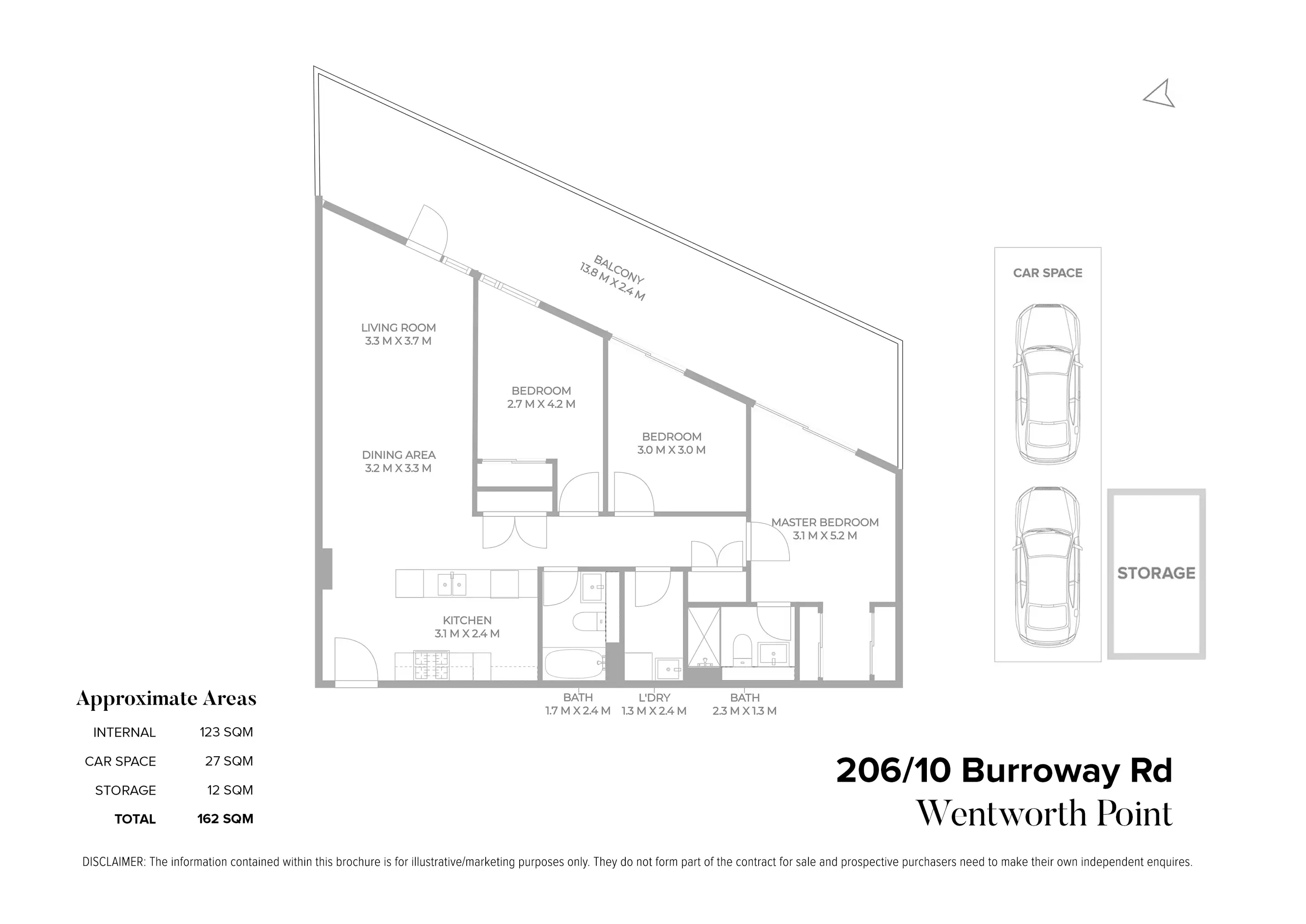 206/10 Burroway Road, Wentworth Point Sold by Chidiac Realty - floorplan