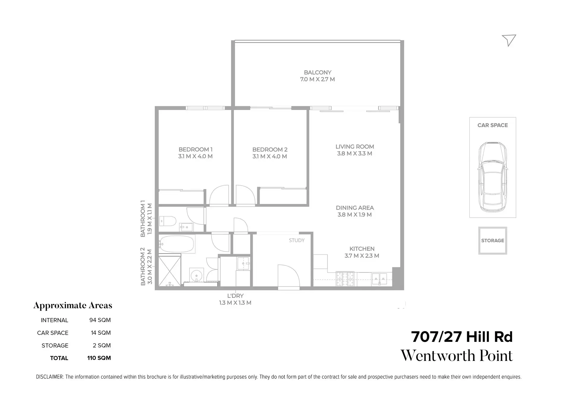 707/27 Hill Road, Wentworth Point Sold by Chidiac Realty - floorplan