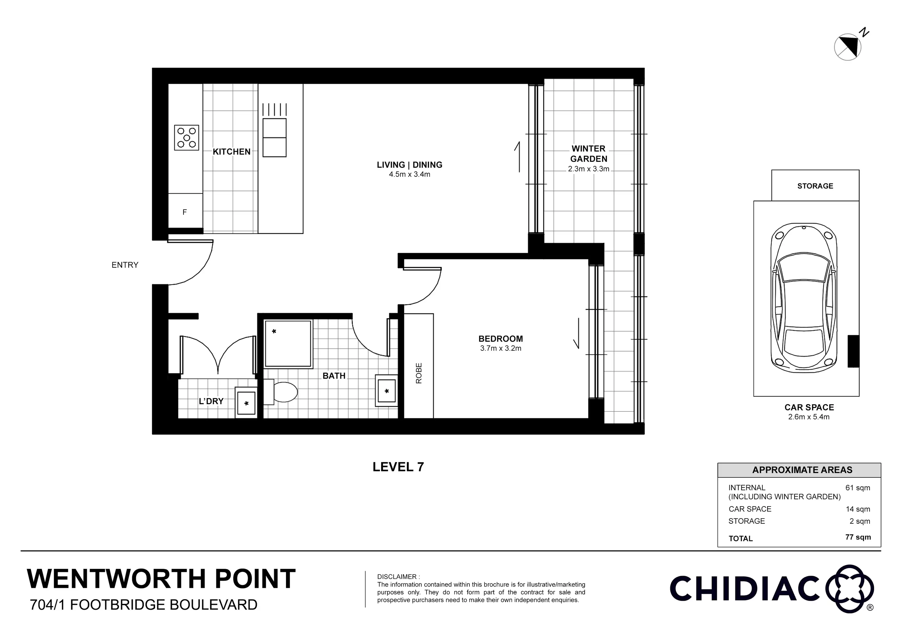 704/1 Footbridge Boulevard, Wentworth Point Leased by Chidiac Realty - floorplan