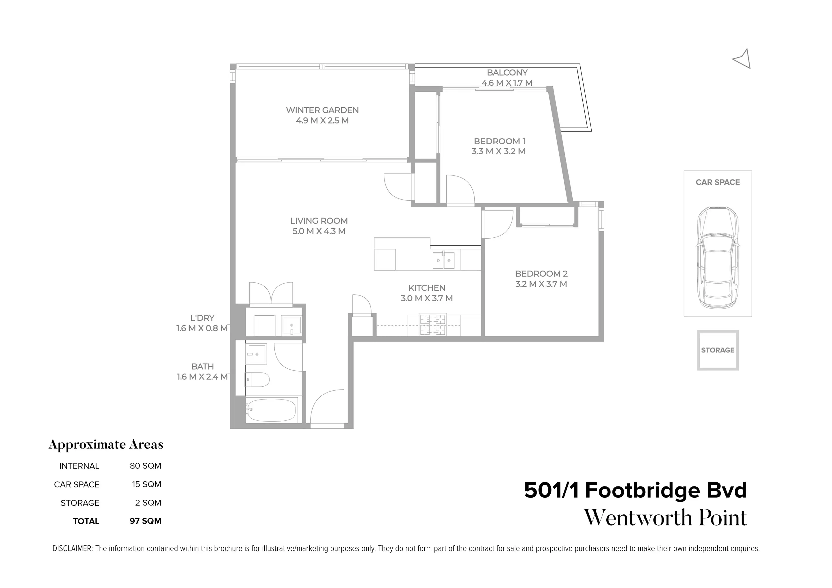 501/1 Footbridge Boulevard, Wentworth Point Sold by Chidiac Realty - floorplan