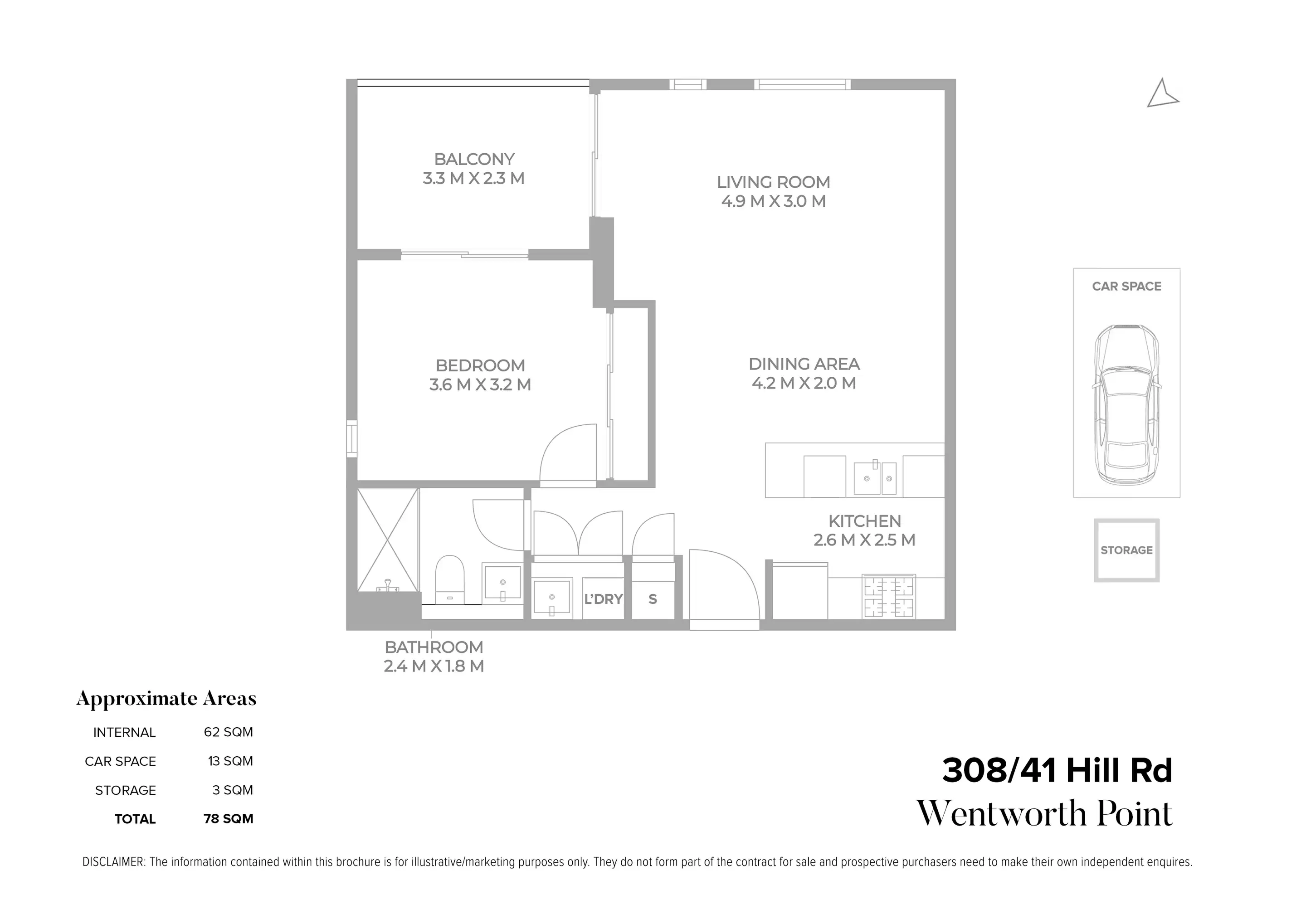 308/41 Hill Road, Wentworth Point Sold by Chidiac Realty - floorplan