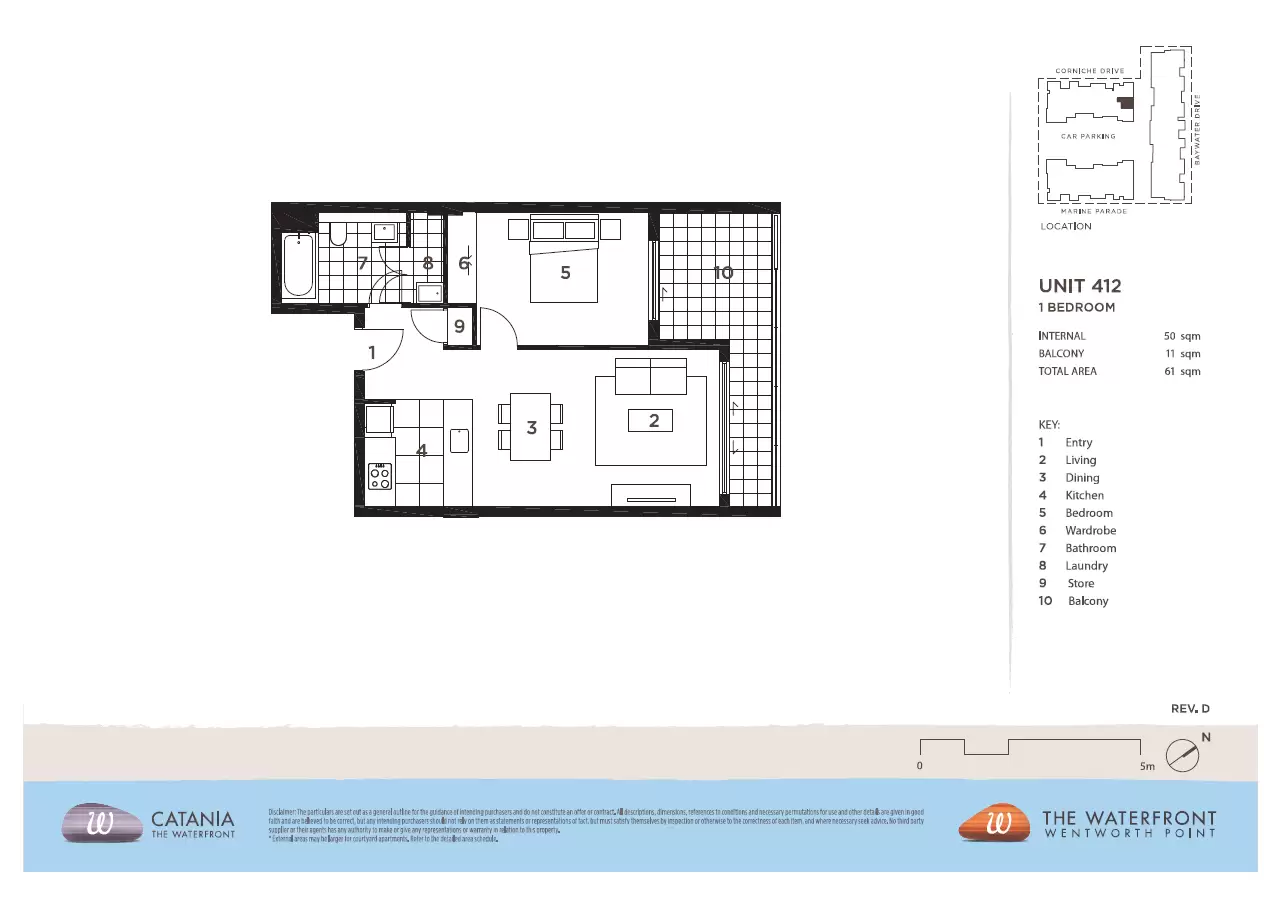 412/18 Corniche Drive, Wentworth Point Leased by Chidiac Realty - floorplan